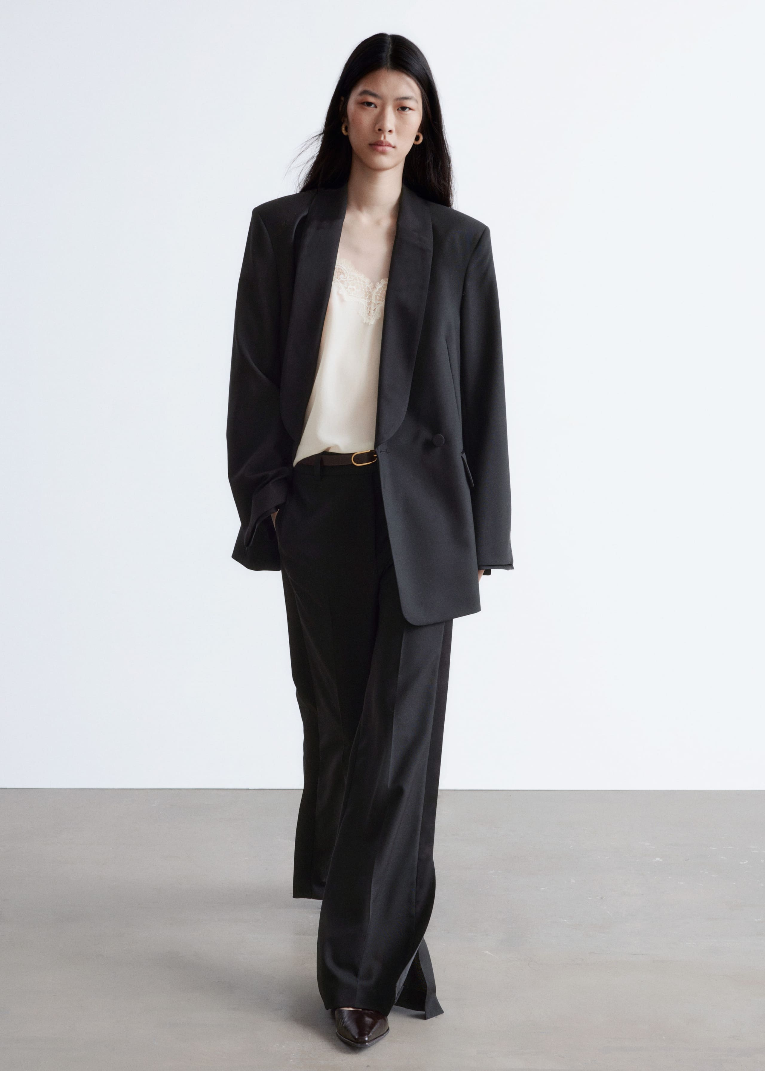 Image of Hose aus Wolle mit Bügelfalten