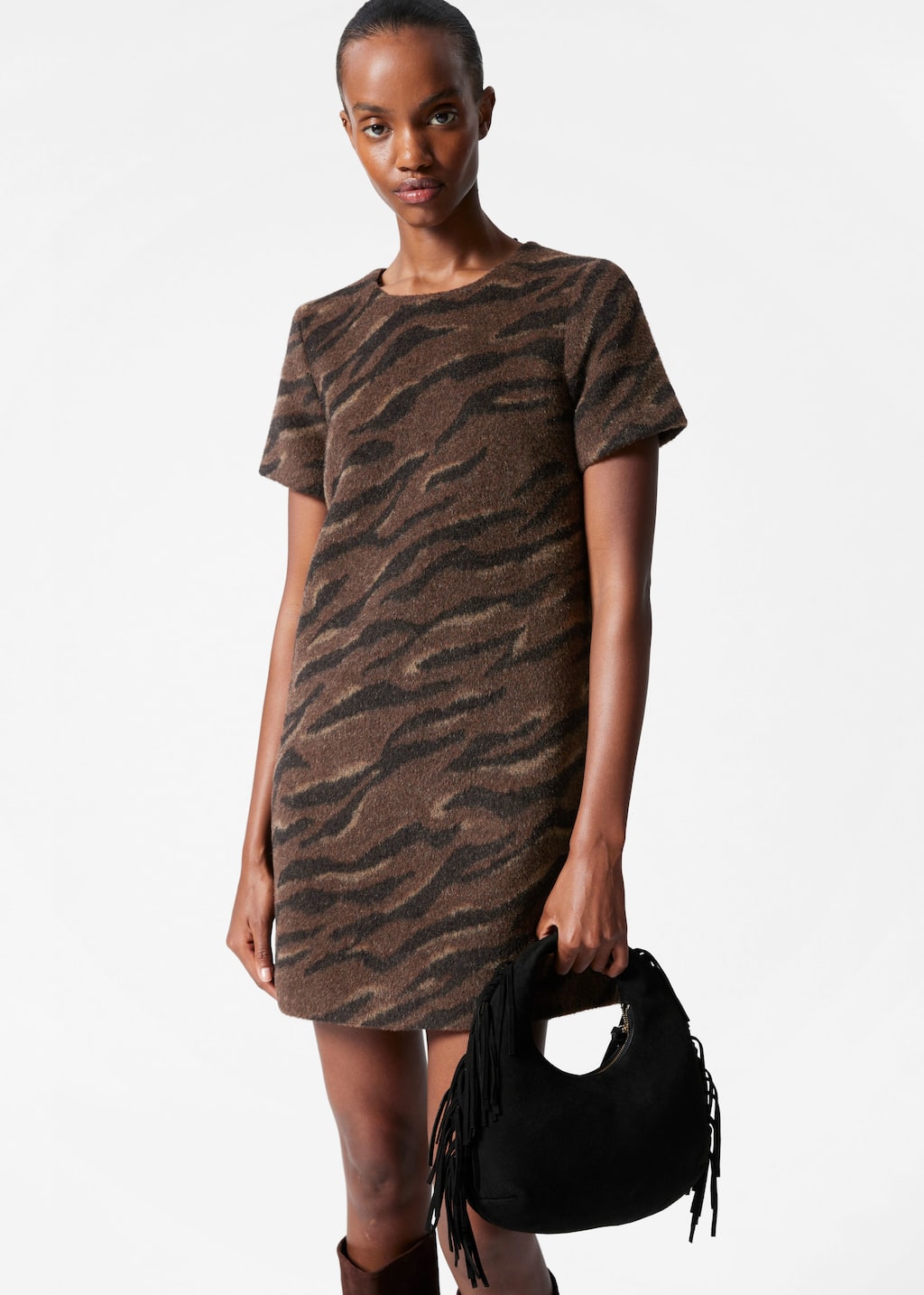 Image of Wool Jacquard Mini Dress