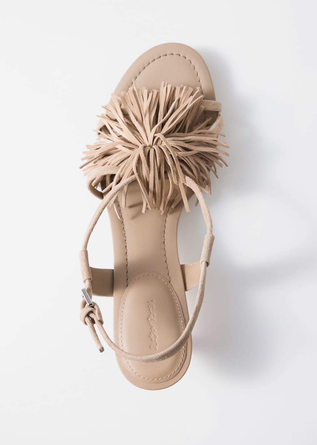 Image of Sandali in pelle con frange