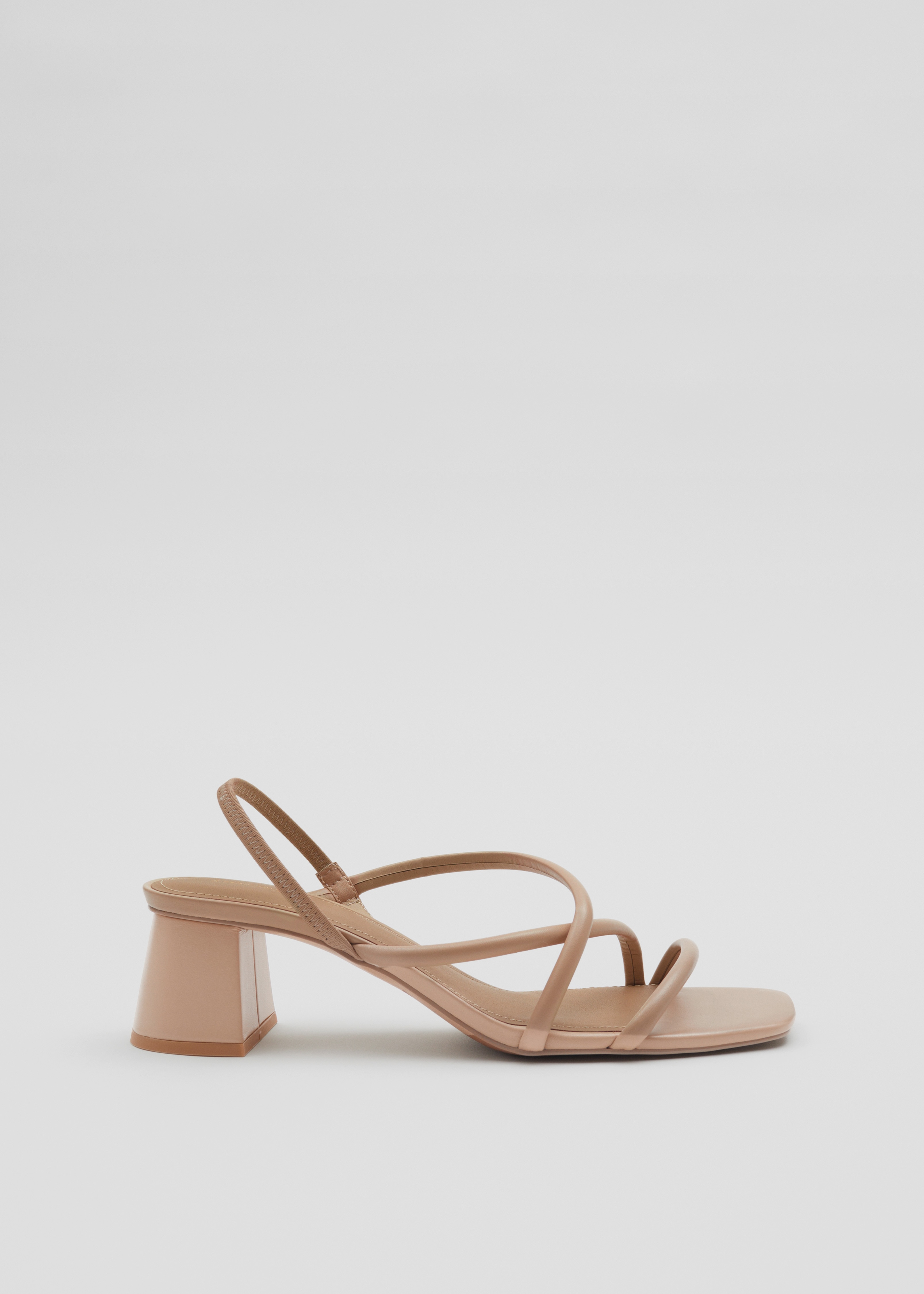 Sandalias de tiras con tacón ancho - Beige/Burdeos/Ante beige/Negro/Marrón