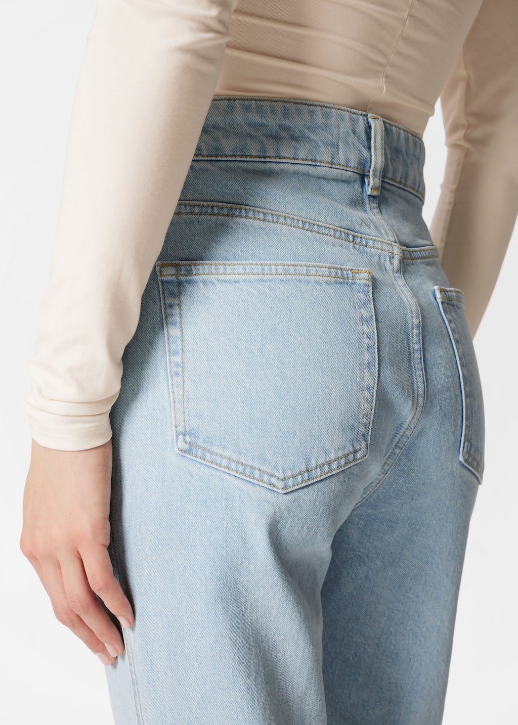 Image of High-Waist Straight-Leg Jeans
