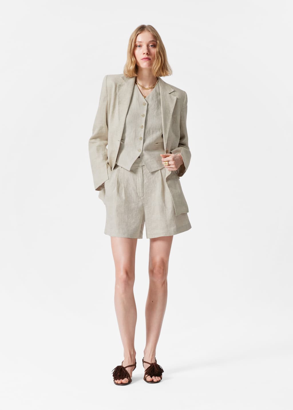 Image of Relaxed Linen Shorts