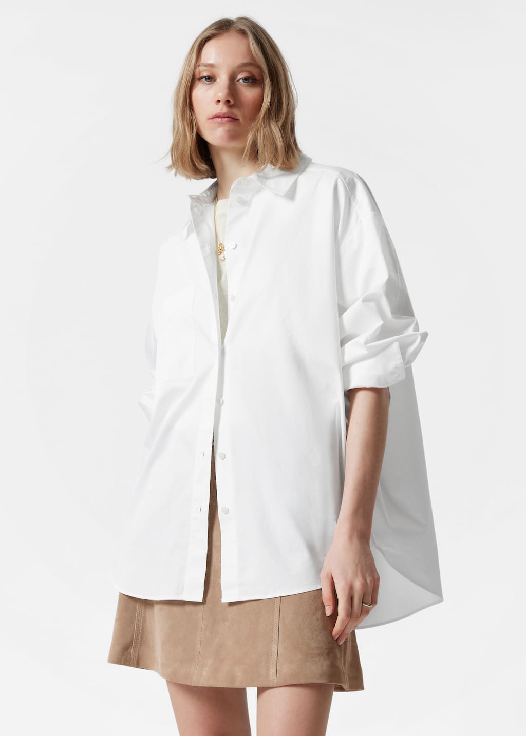 Oversized Shirt - Light Blue Stripes - Lookbook