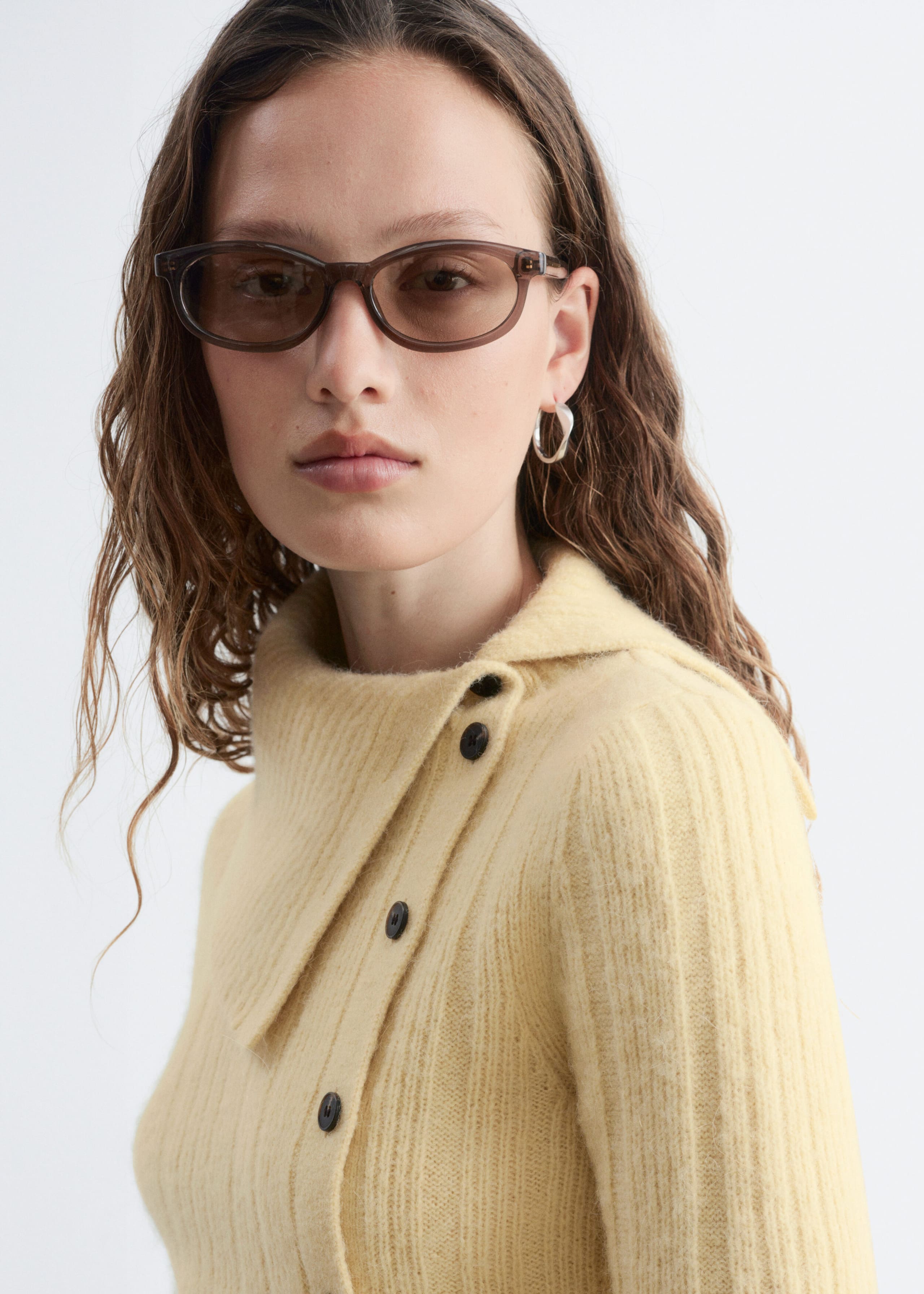 Alpaca-Blend Cardigan - Cream - Lookbook