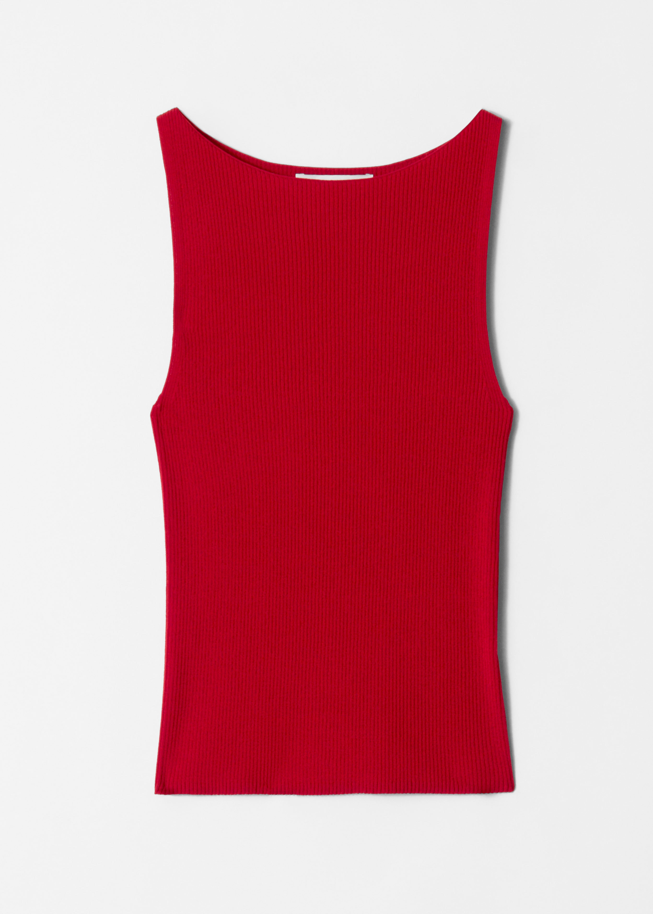 Rib-Knit Tank Top - Red - Sleeveless tops - & Other Stories AD