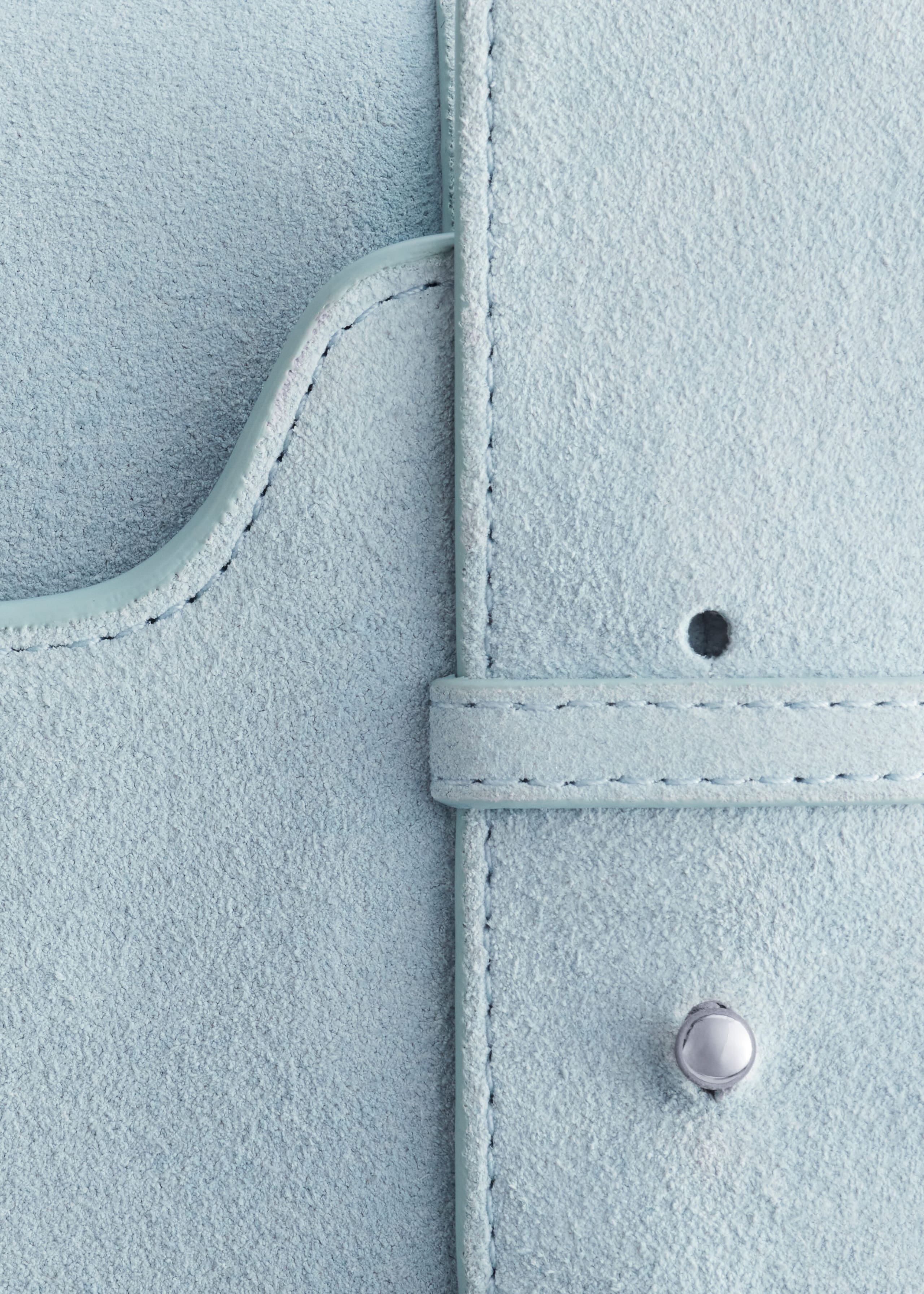Leather Shoulder Bag - Light Blue - Still Life