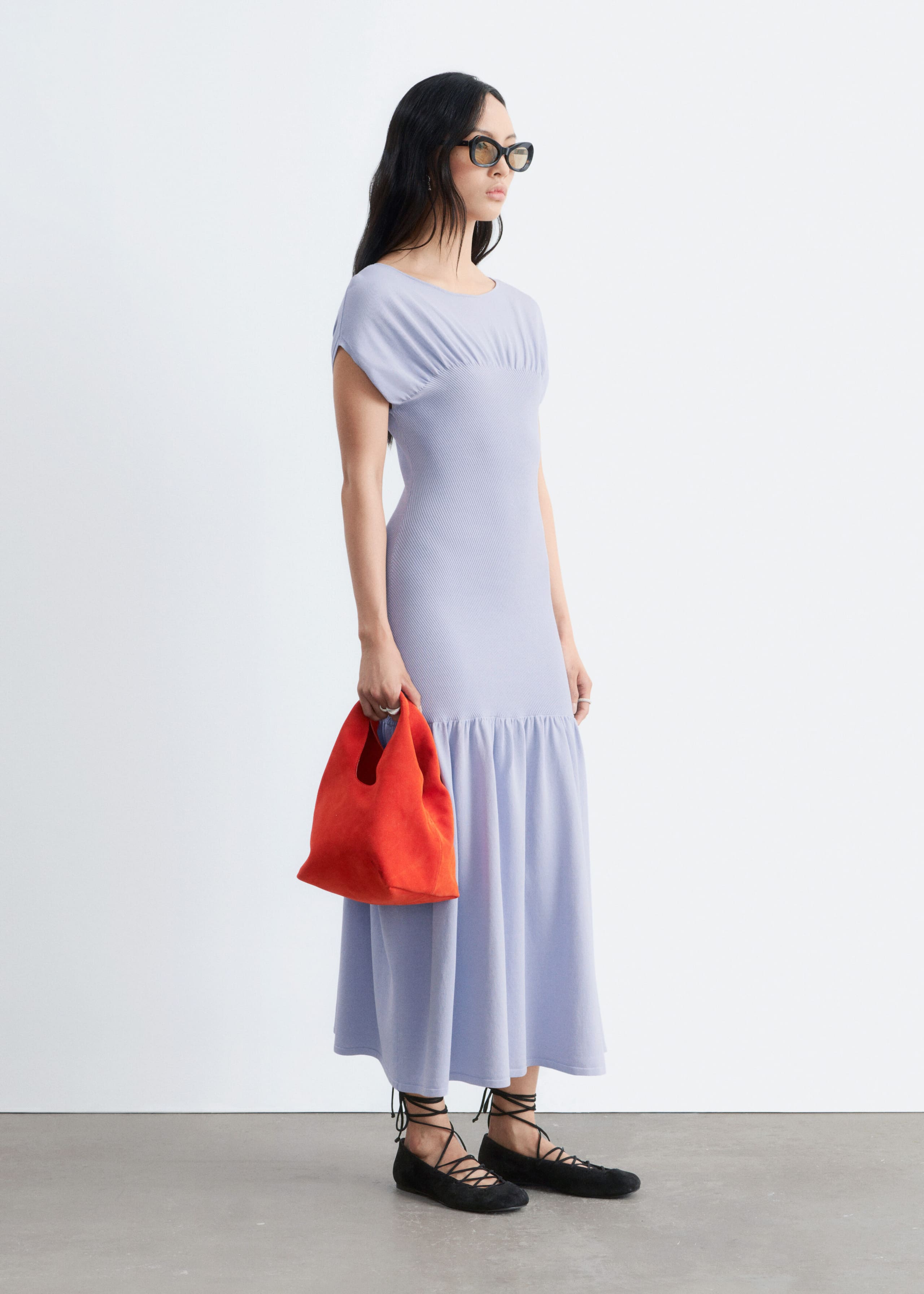 Panel Maxi Dress - Blue - Lookbook