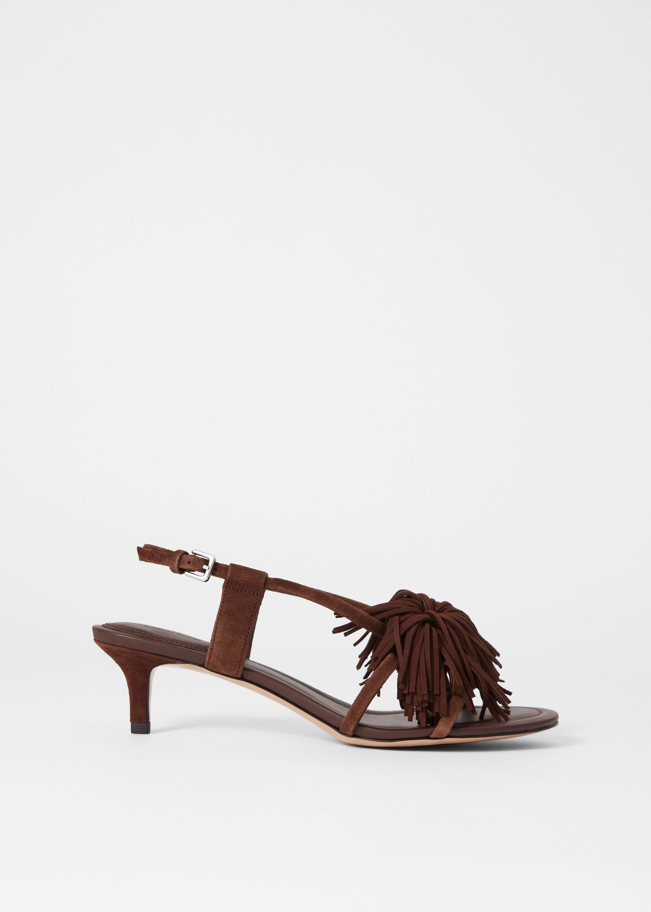 View larger image: Fringed Leather Sandals - Brown suede - Ladies | H&M GB 2