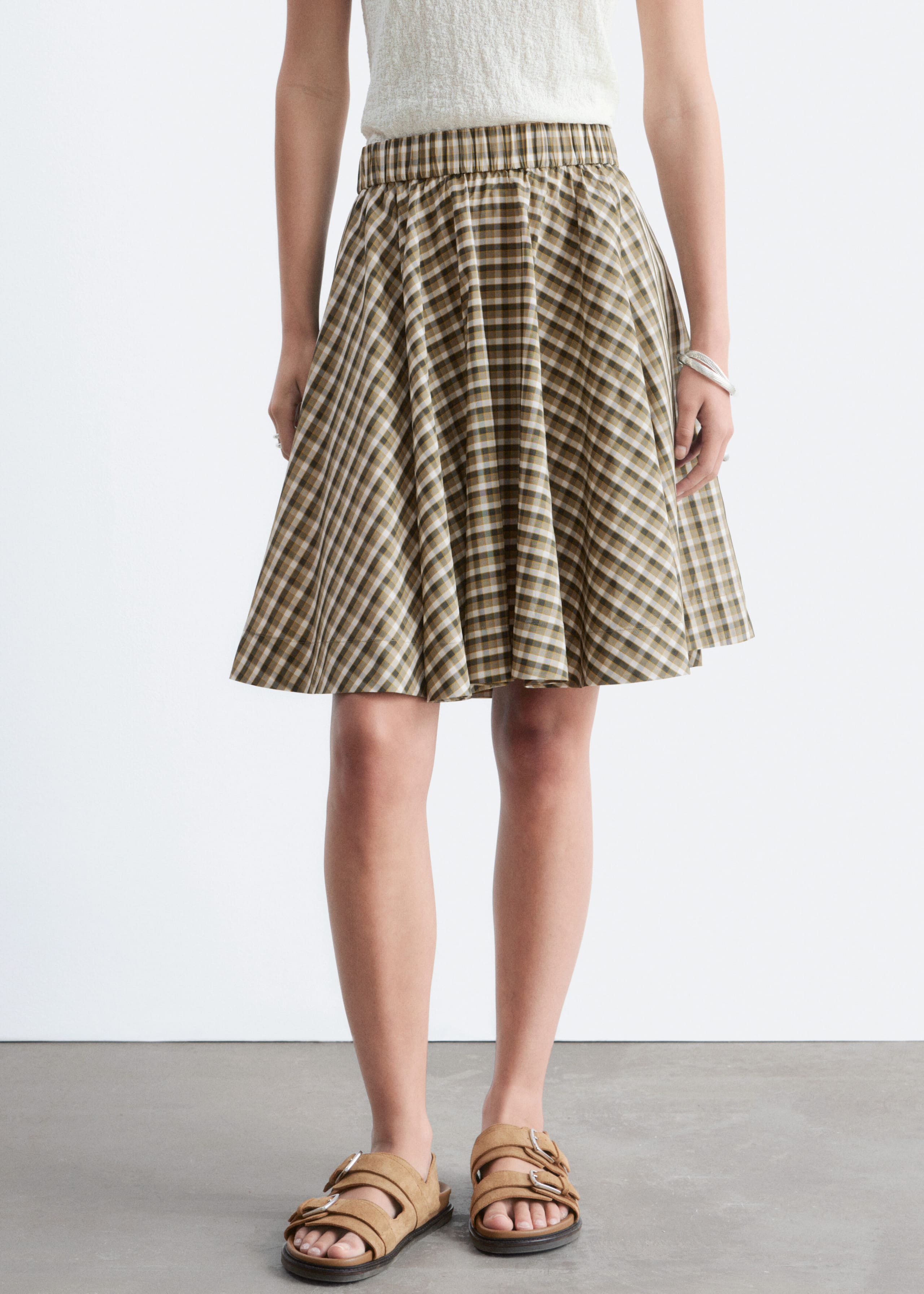 Relaxed Skirt - Green/Checked - Still Life