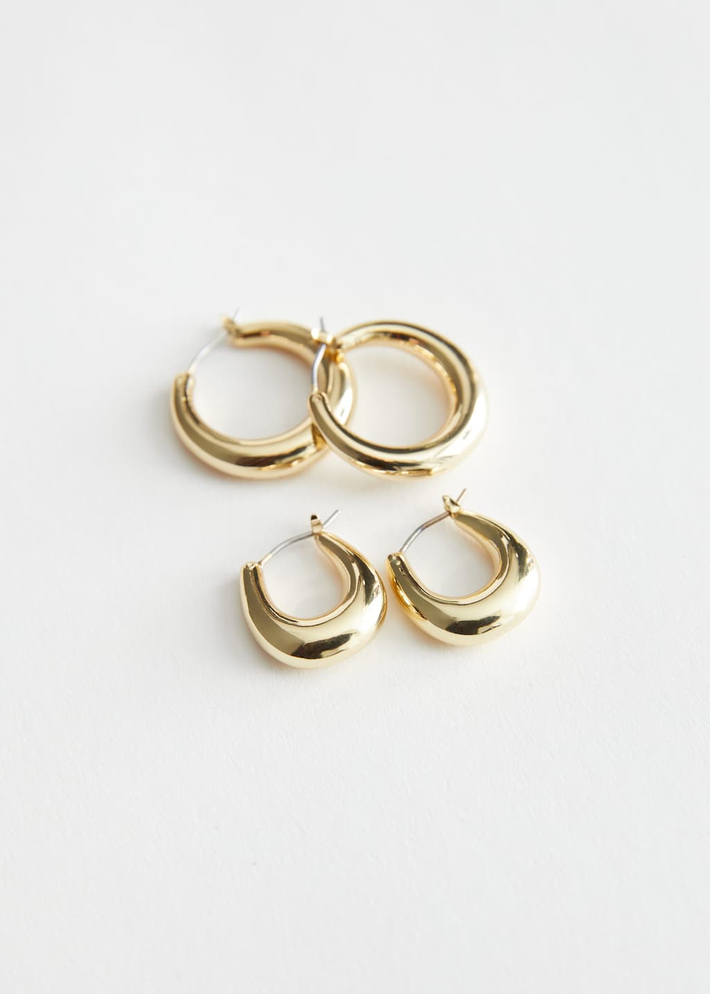 Chunky Hoop Earrings Set