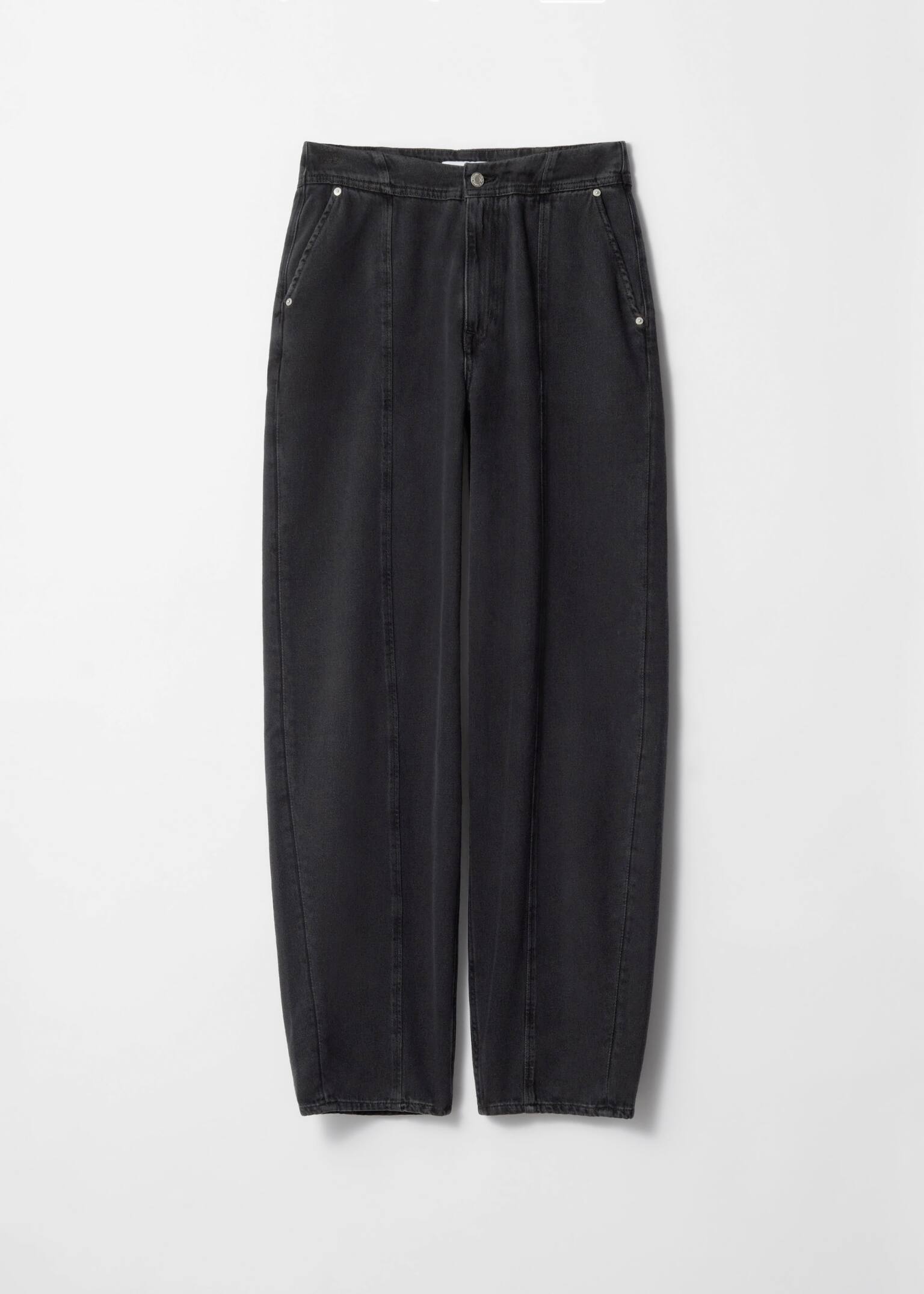 Barrel-Leg Jeans - Black