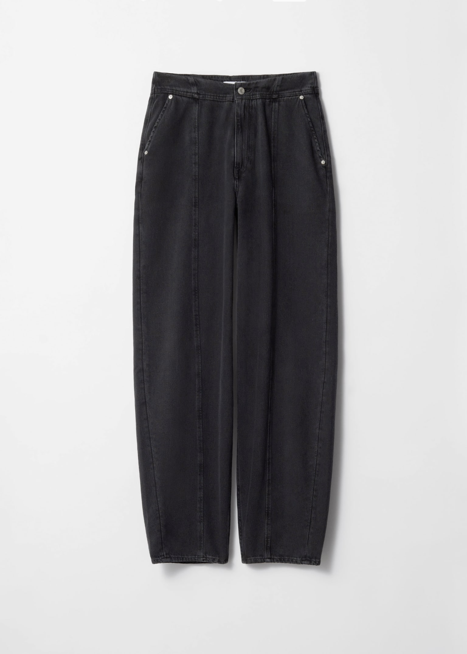 Jeans mit Barrel-Bein - Schwarz