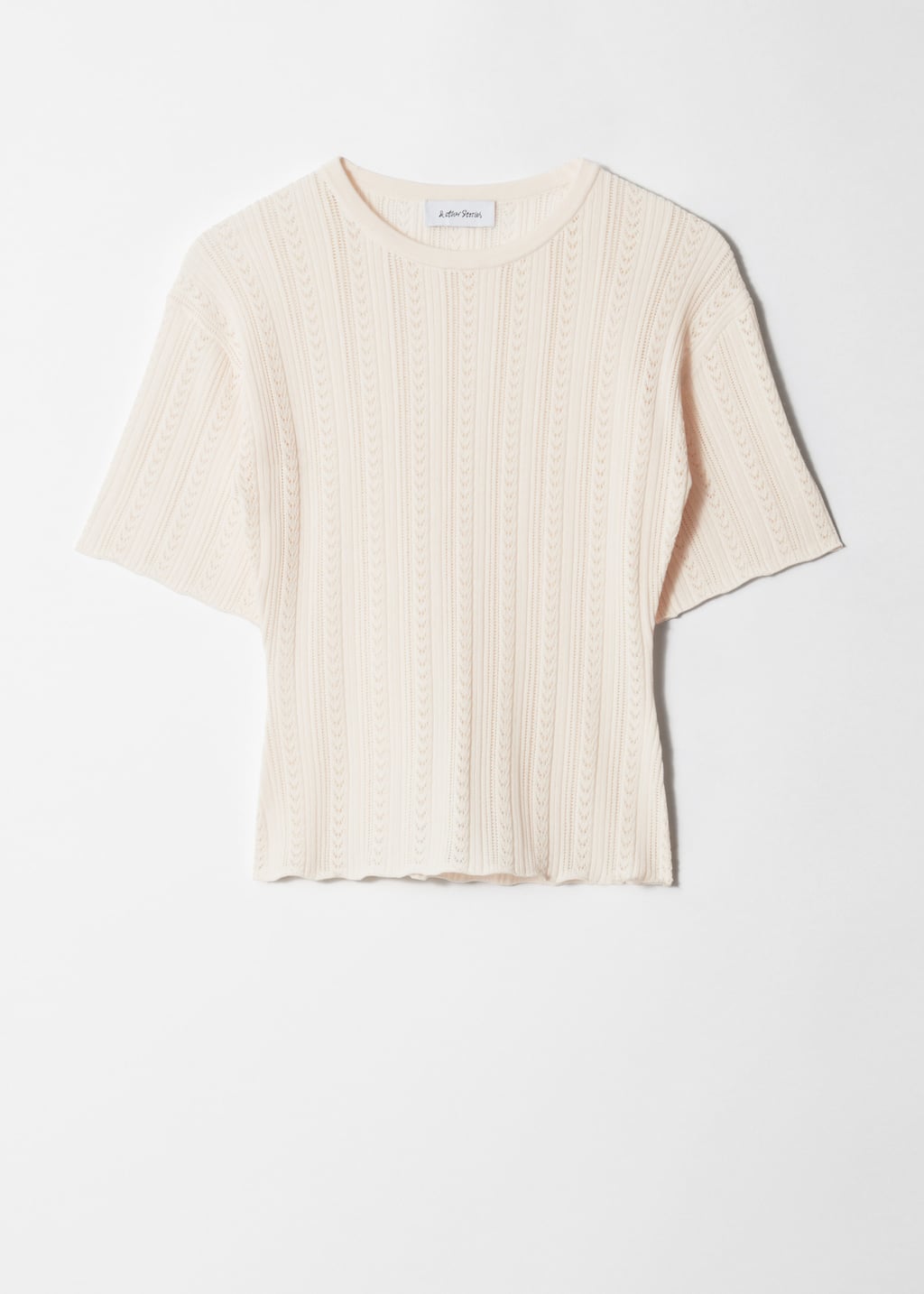 Image of Pointelle Knit T-shirt