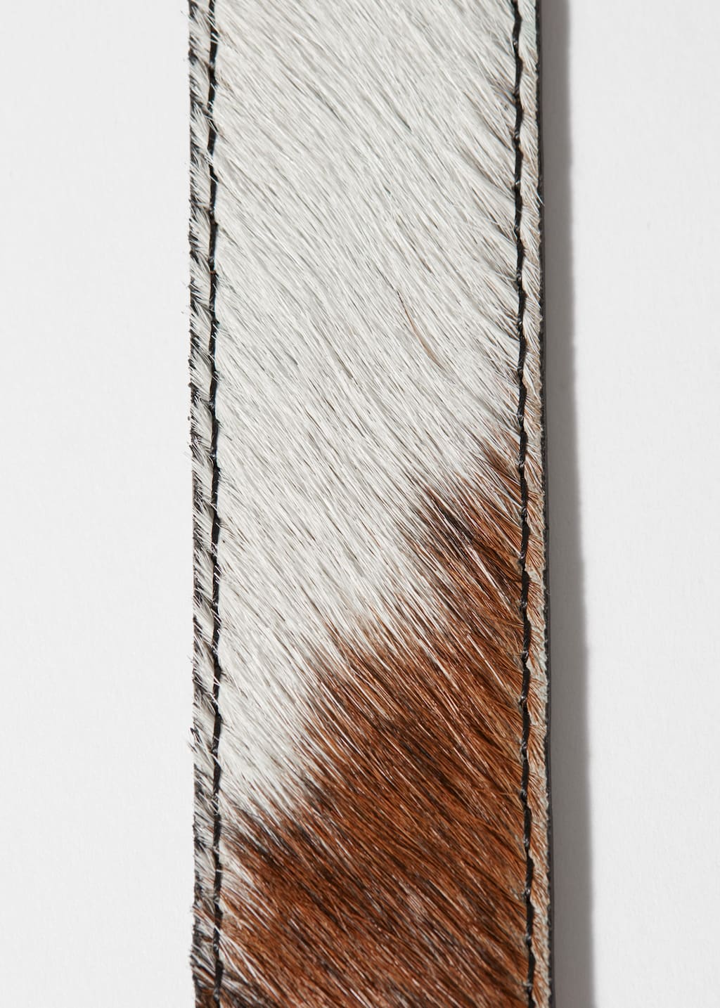 Image of Cow-Print Leather Belt