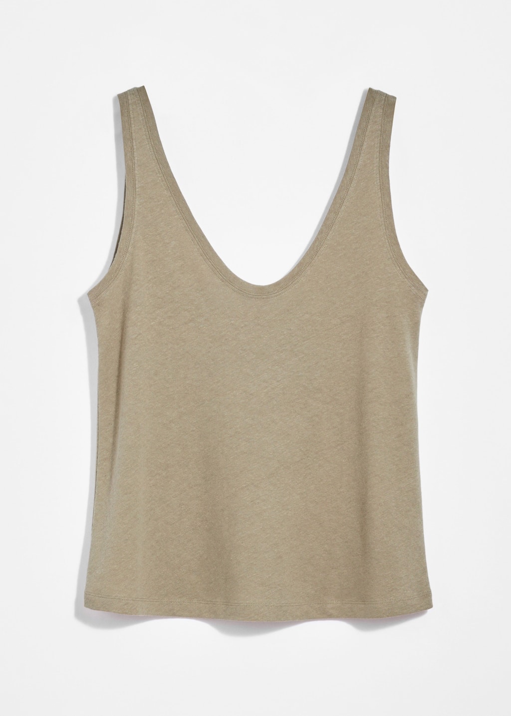 Camiseta de tirantes en mezcla de lino - Beige - Bodegón