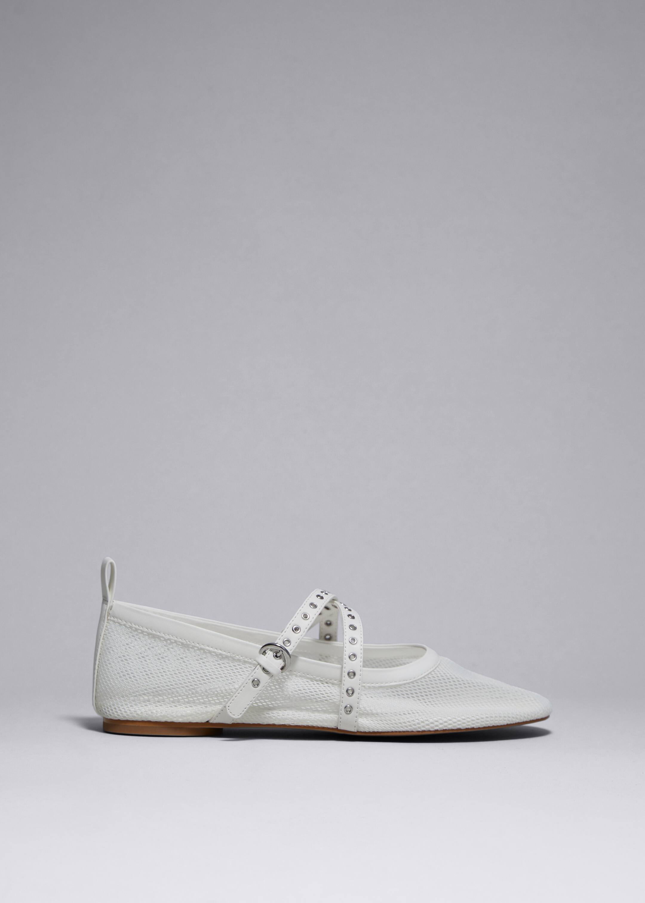 View larger image: Mesh Ballet Flats - Ivory - Ladies | H&M GB 1