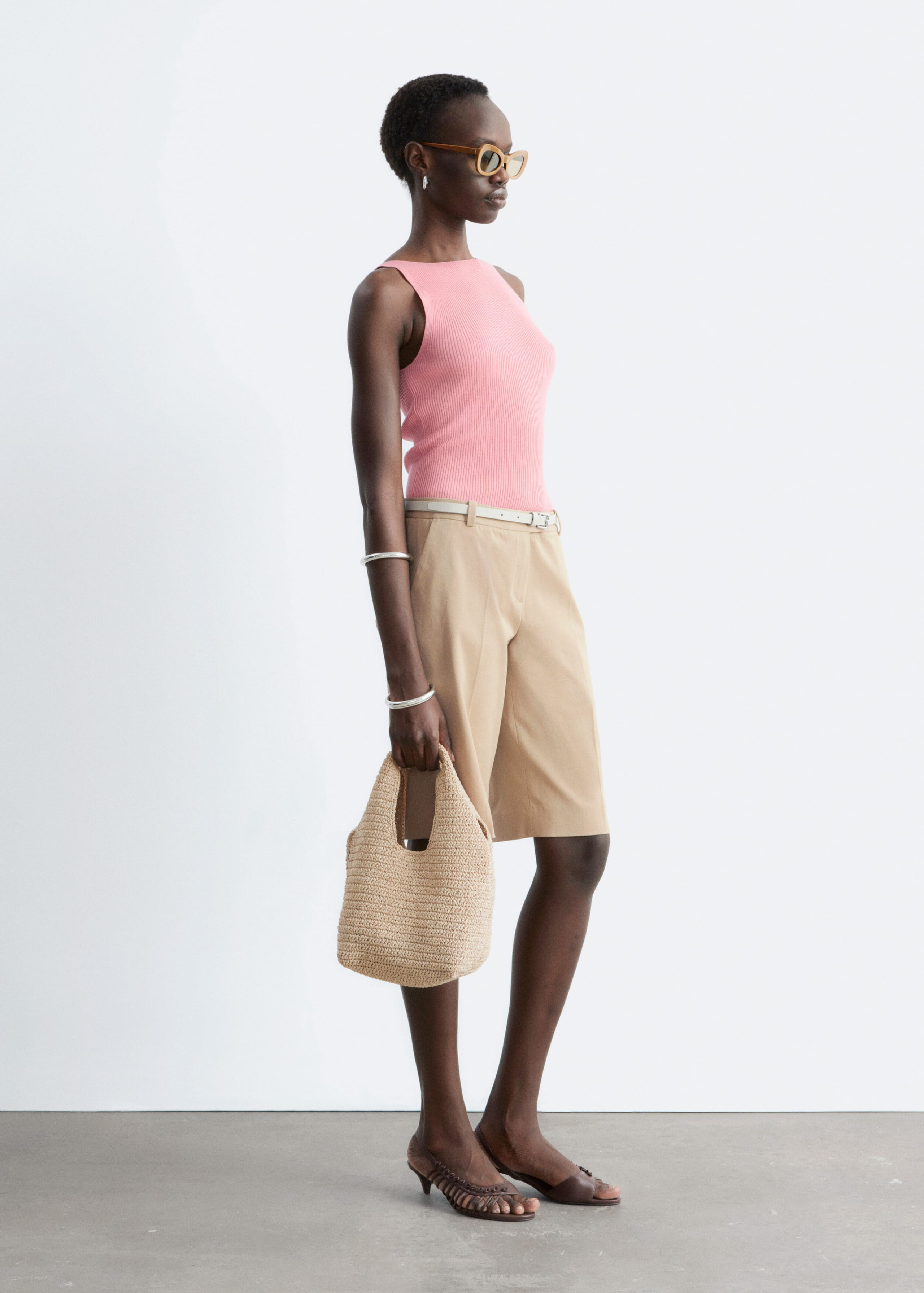 Rib-Knit Tank Top - Chartreuse - Lookbook