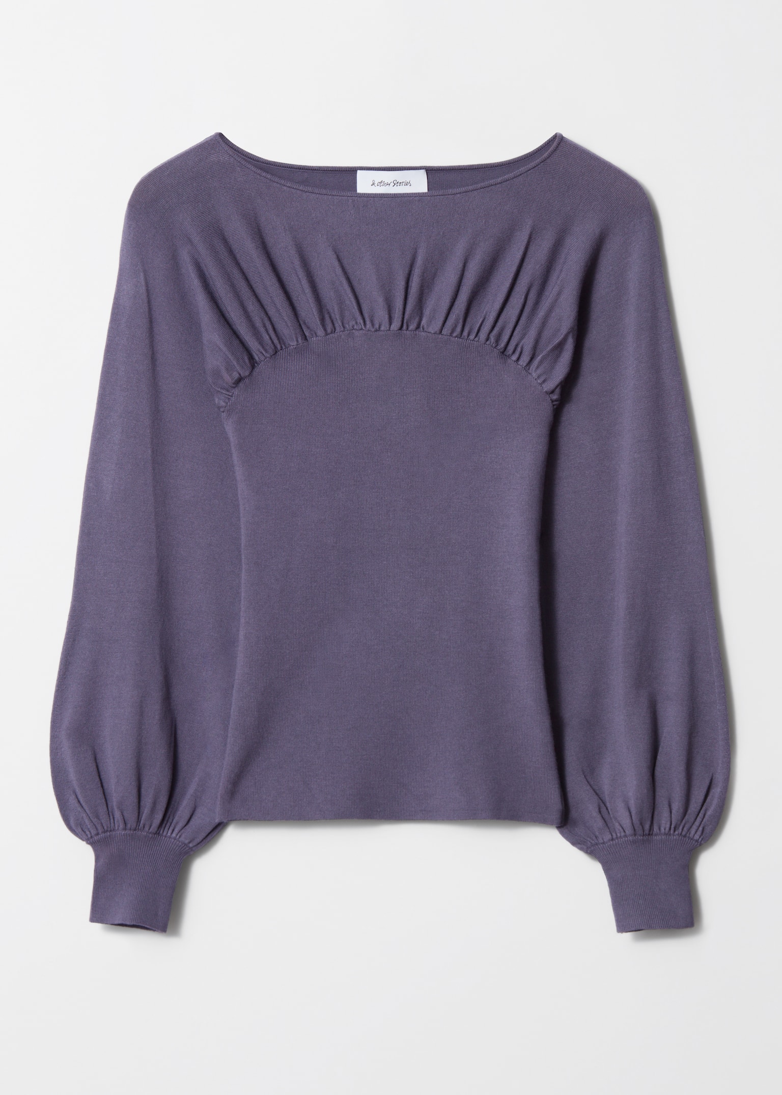 Pull froncé - Violet/Noir