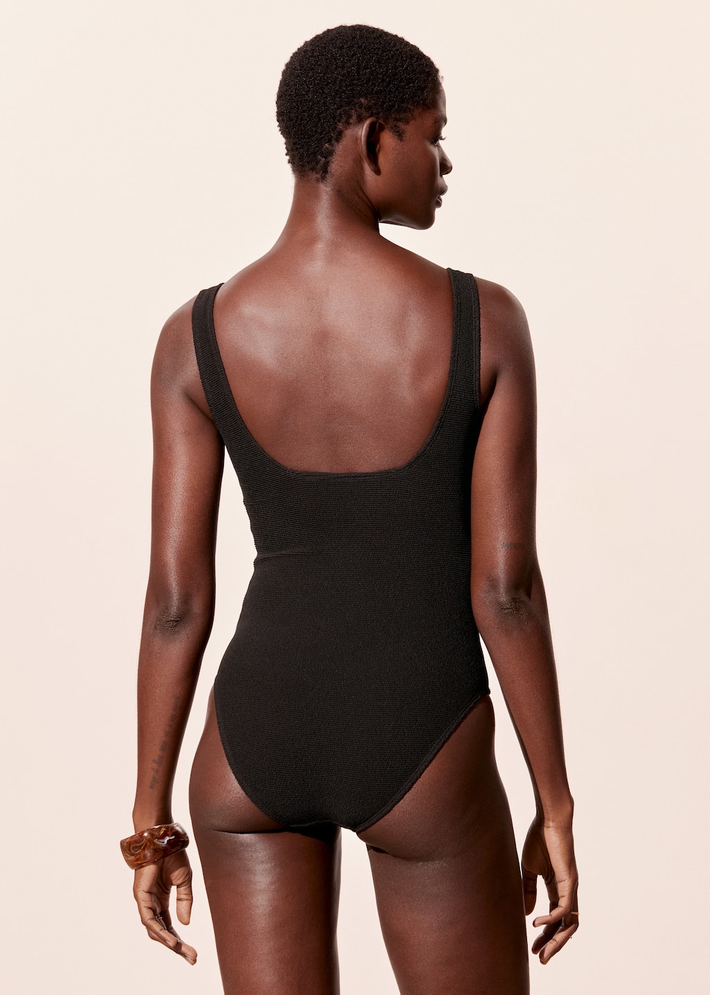 Textured Swimsuit - Blue - Lookbook