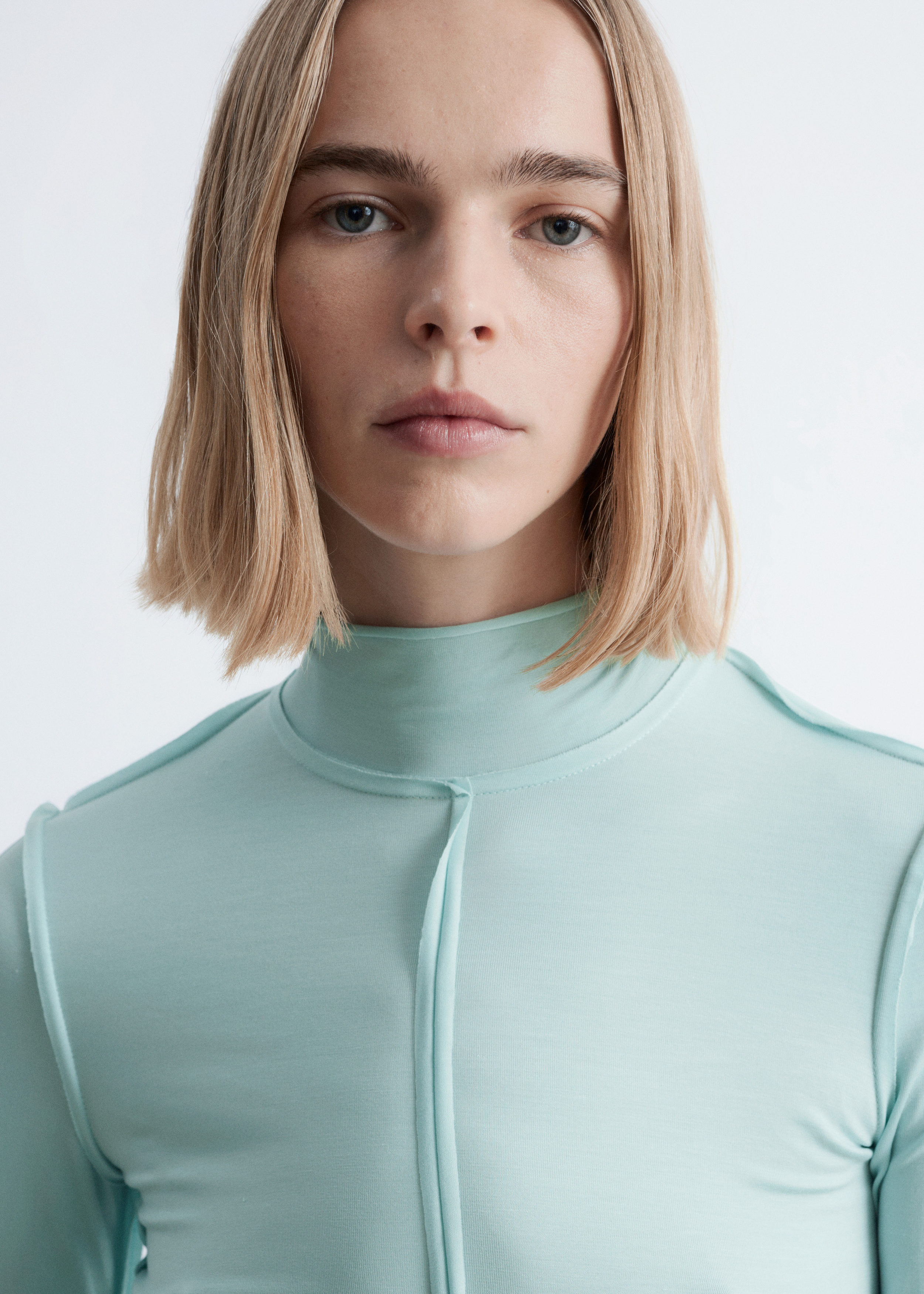 Long-Sleeve Turtleneck Top - Turquoise - & Other Stories GG