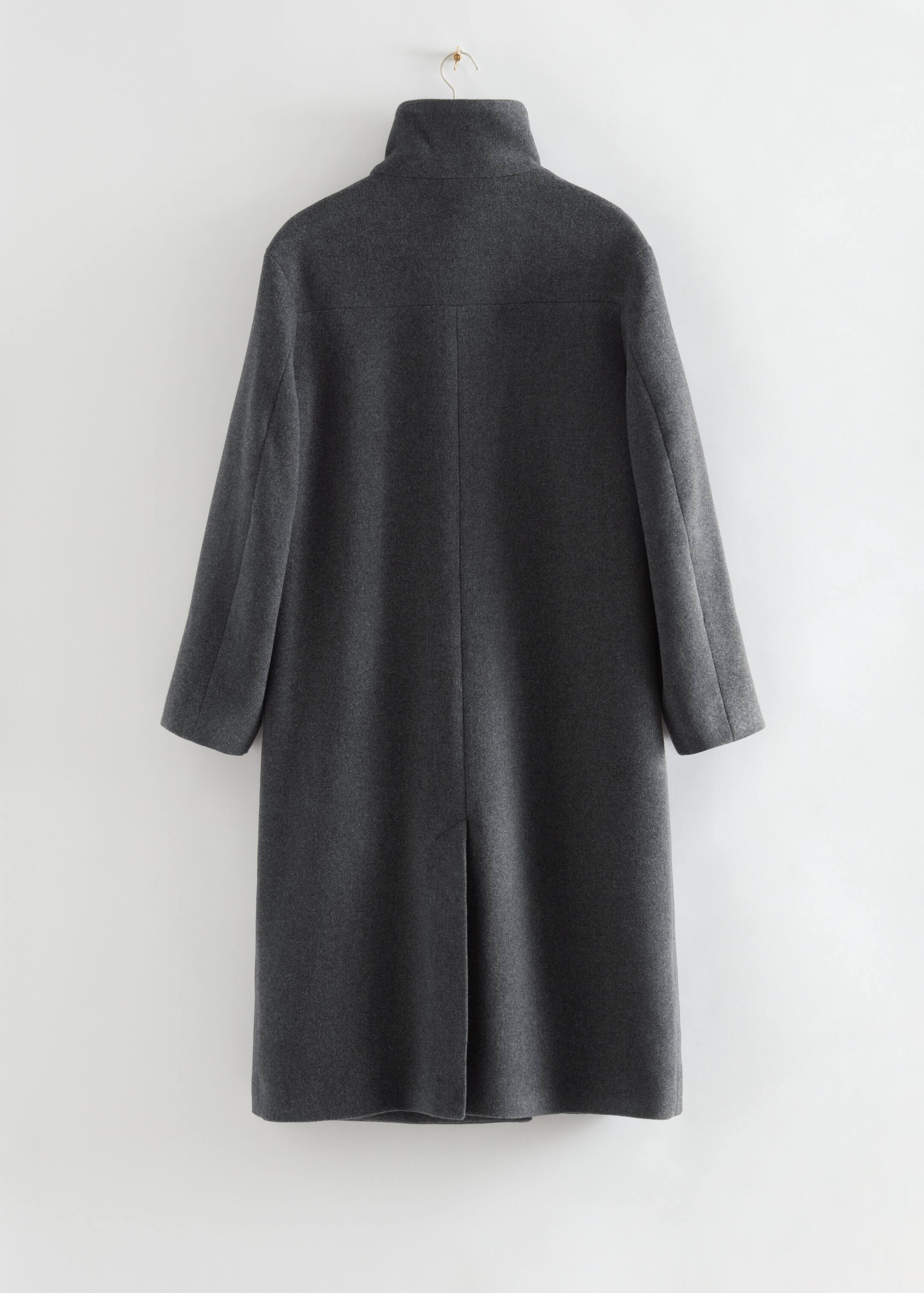 Vis større bilde: Relaxed A-Line Wool Coat - Mørkegrå - DAME | H&M NO 2