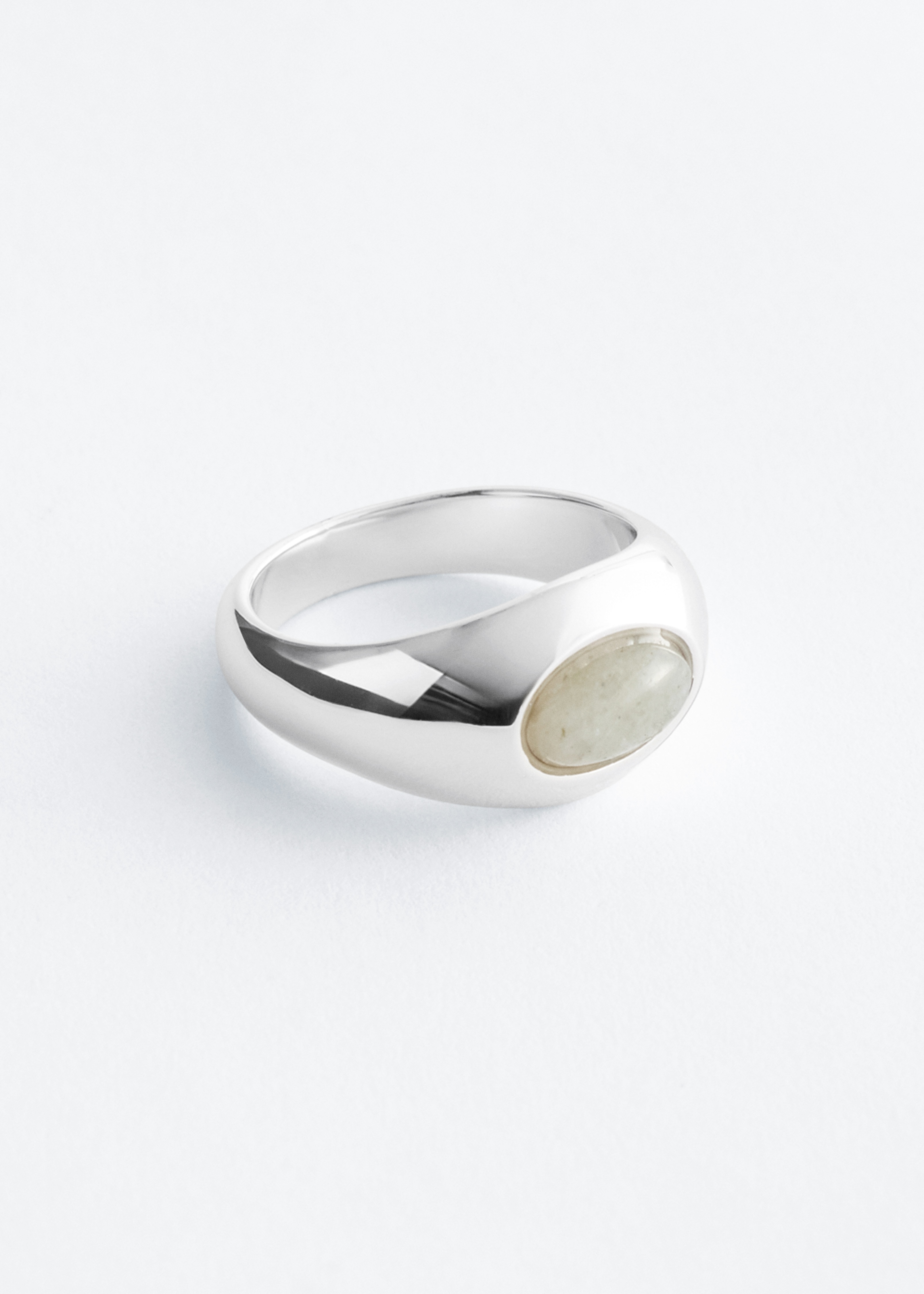 Ring mit Aventurin-Schmuckstein - Silber/Gold