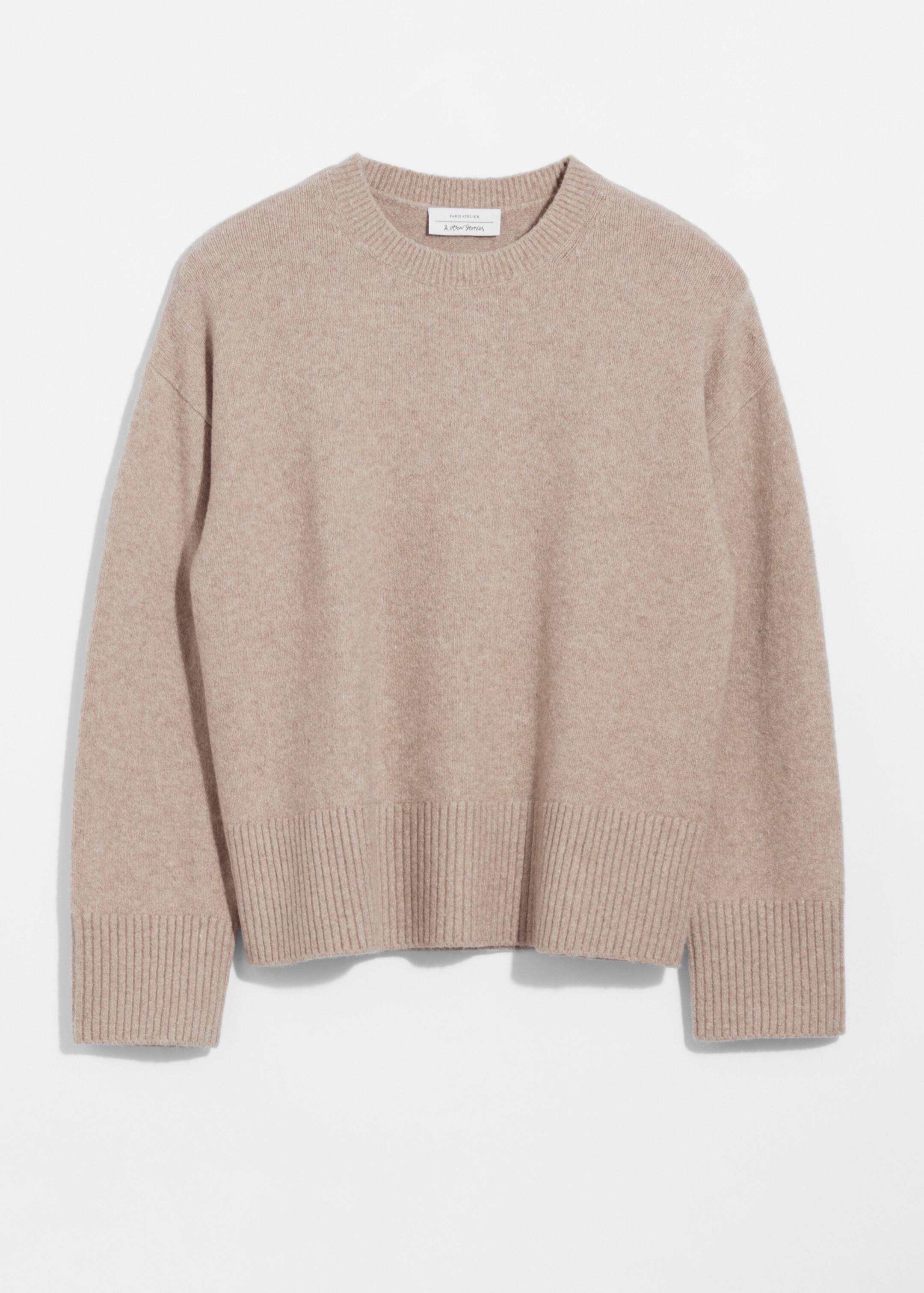 Näytä suurempi kuva: Rento neulepusero - Harmaanruskea - NAISET | H&M FI 7