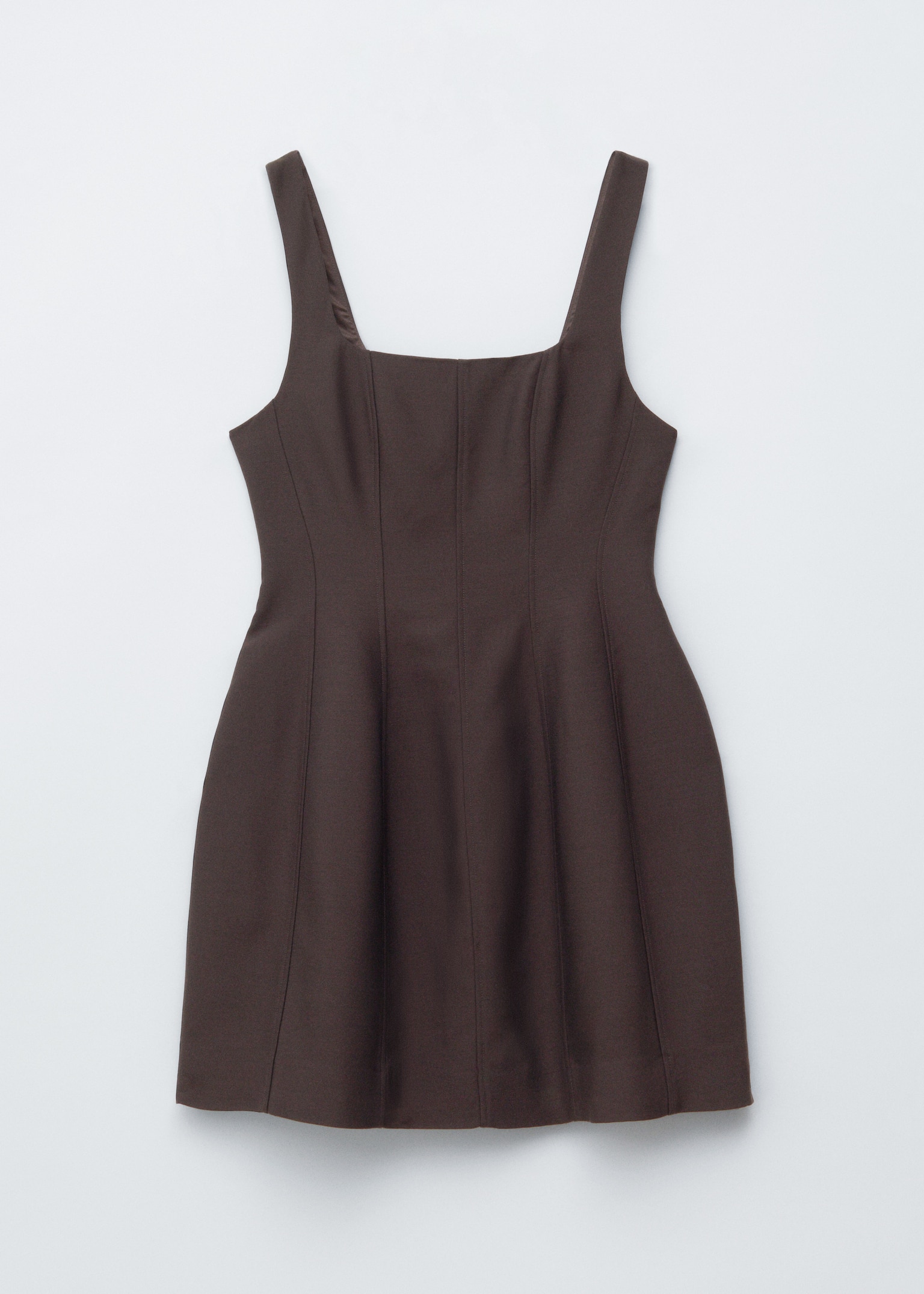 Corset Mini Dress - Dark Brown/Black - 2