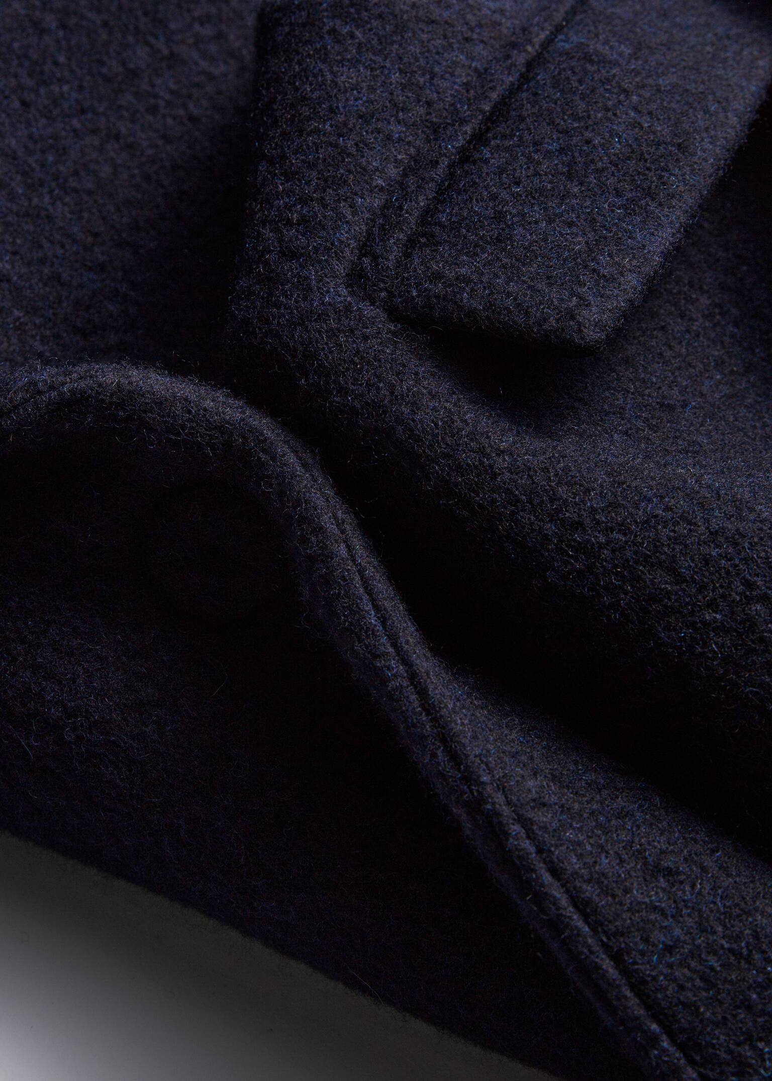 Zweireihiger Wollmantel - Navyblau - 3