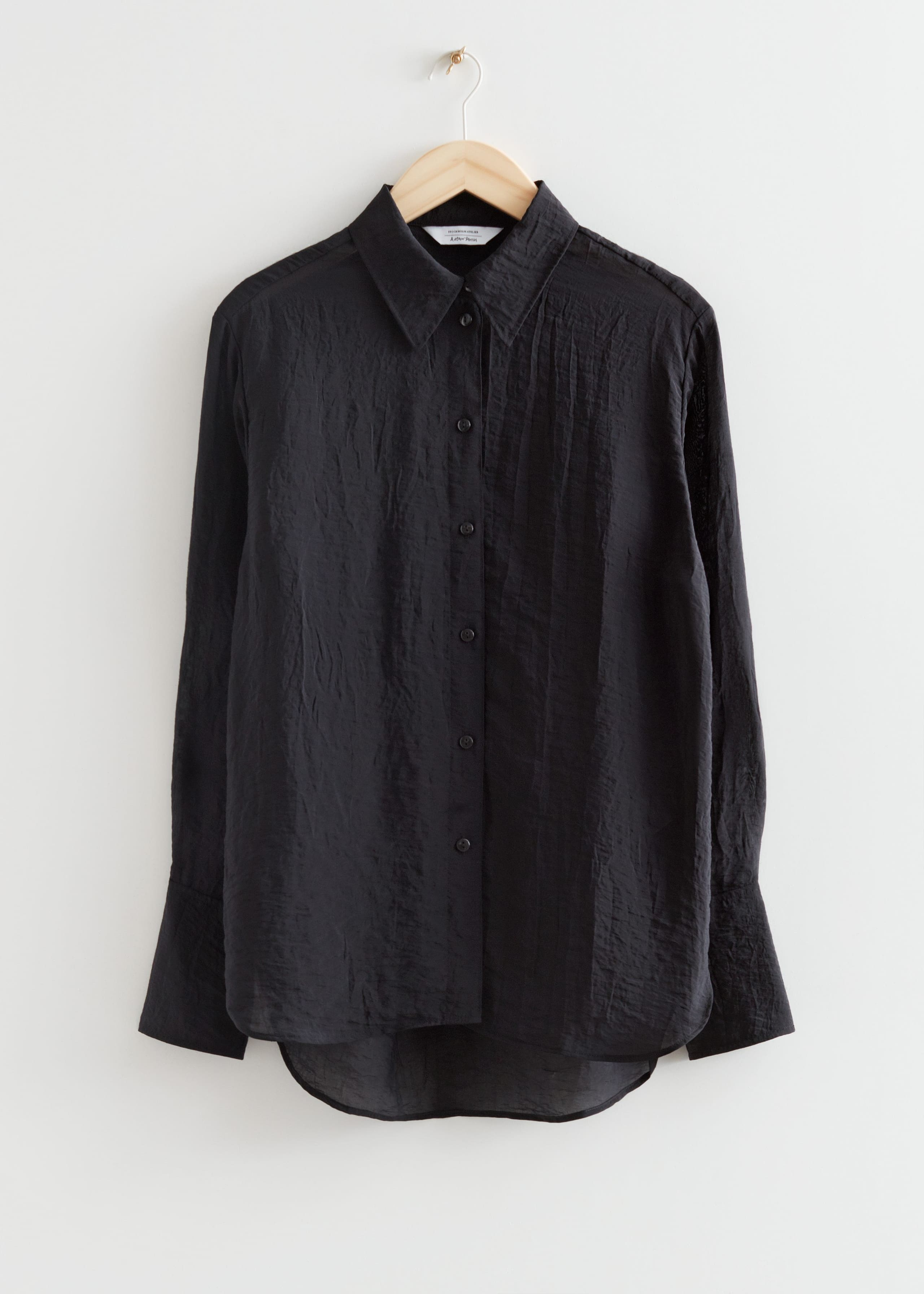 Sheer Shirt - Black - Still Life