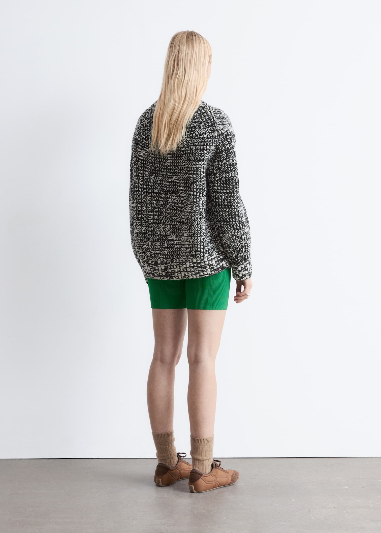 Ribbede cykelshorts - Grøn - 3