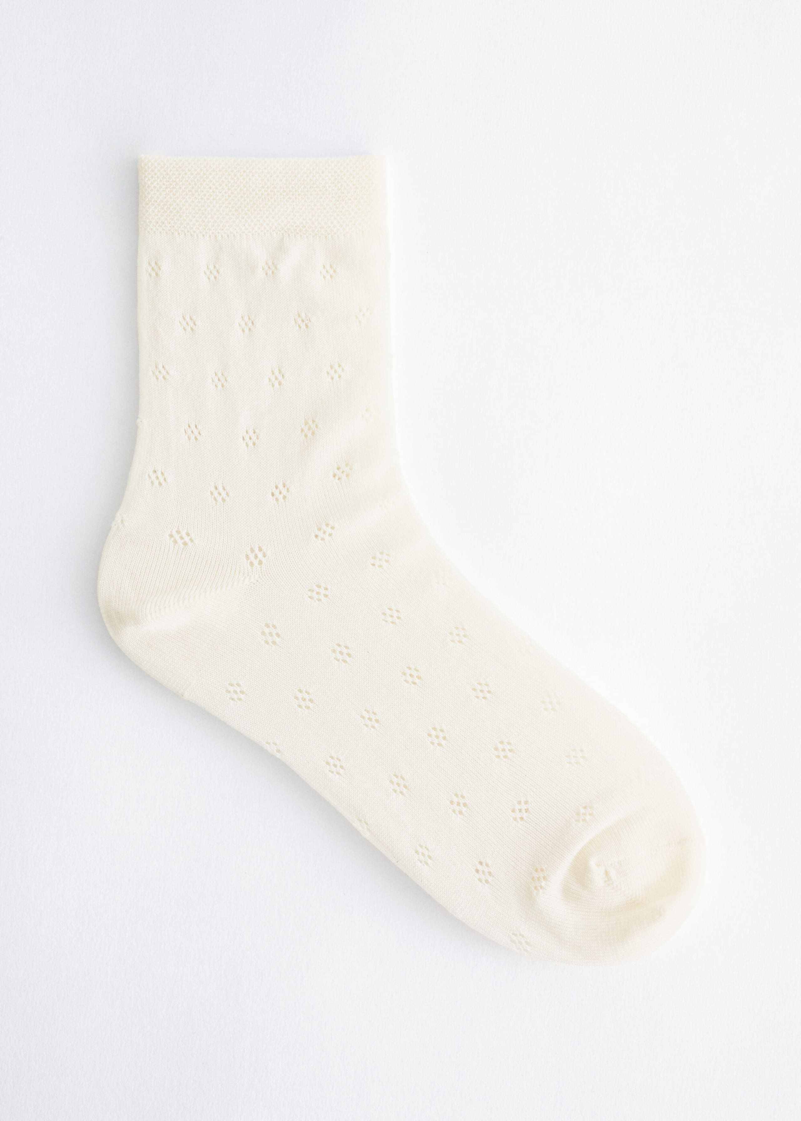 Transparente Pointelle-Socken - Weiß - Stillleben