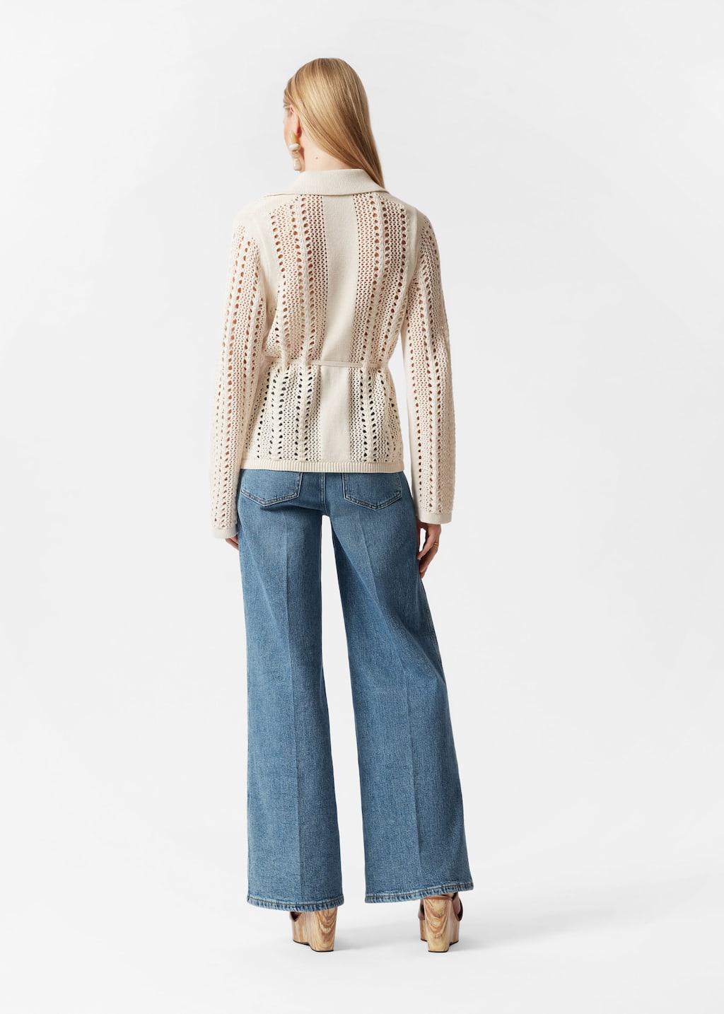 Image of Pointelle-Knit Cardigan