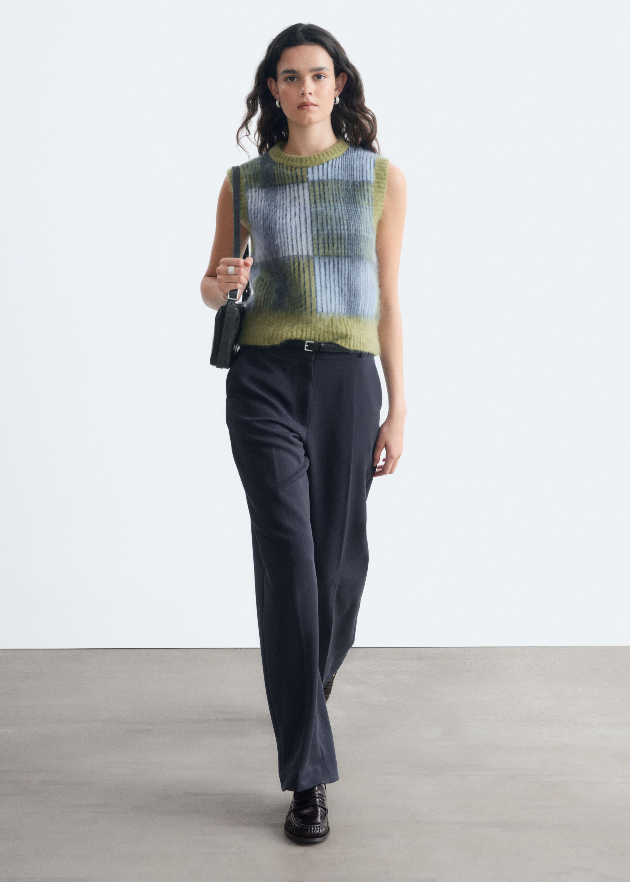 Tailored Press Crease Trousers - Dark Brown - Lookbook