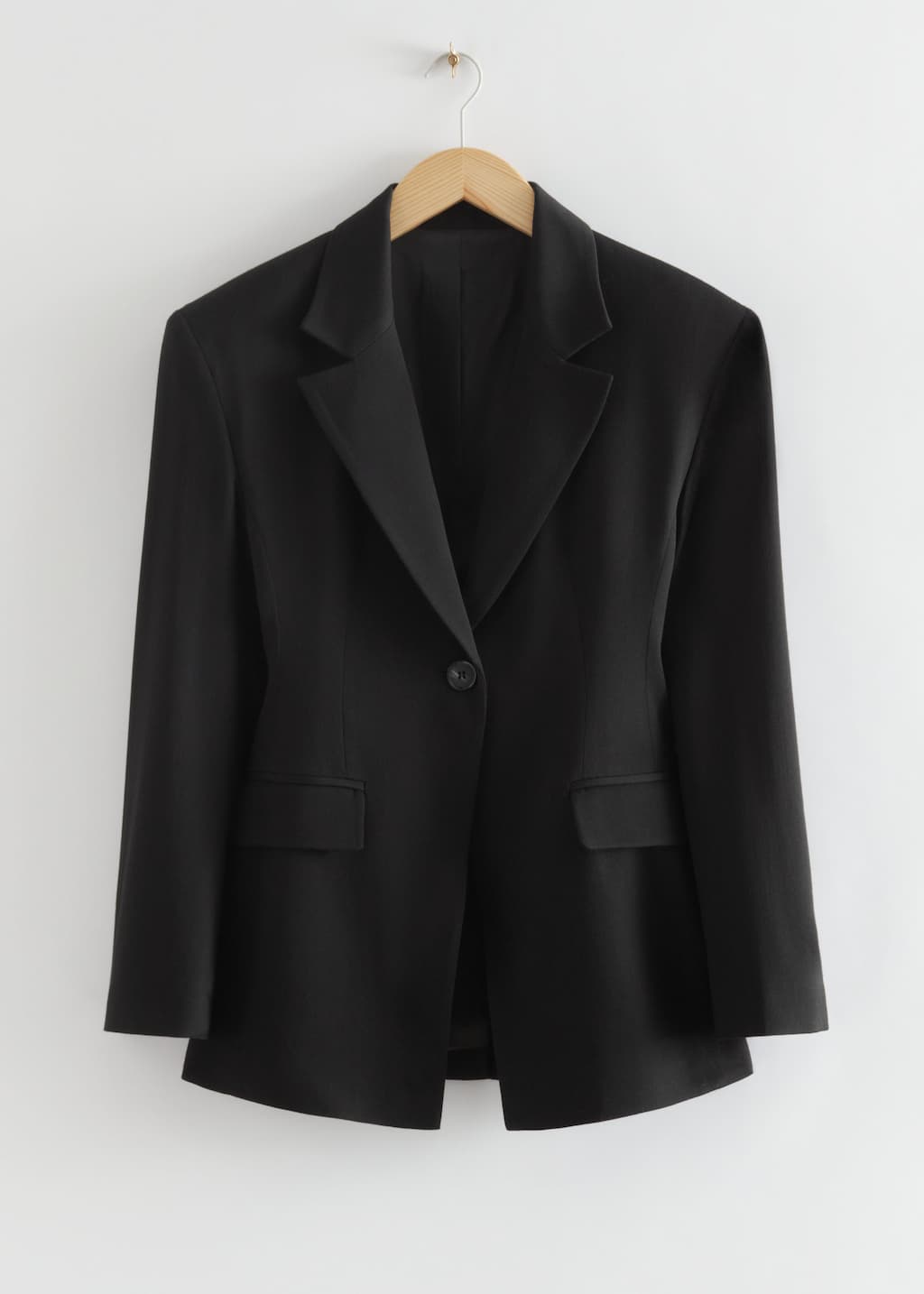 TailoredSingleBreastedBlazer - Black - Bodegón