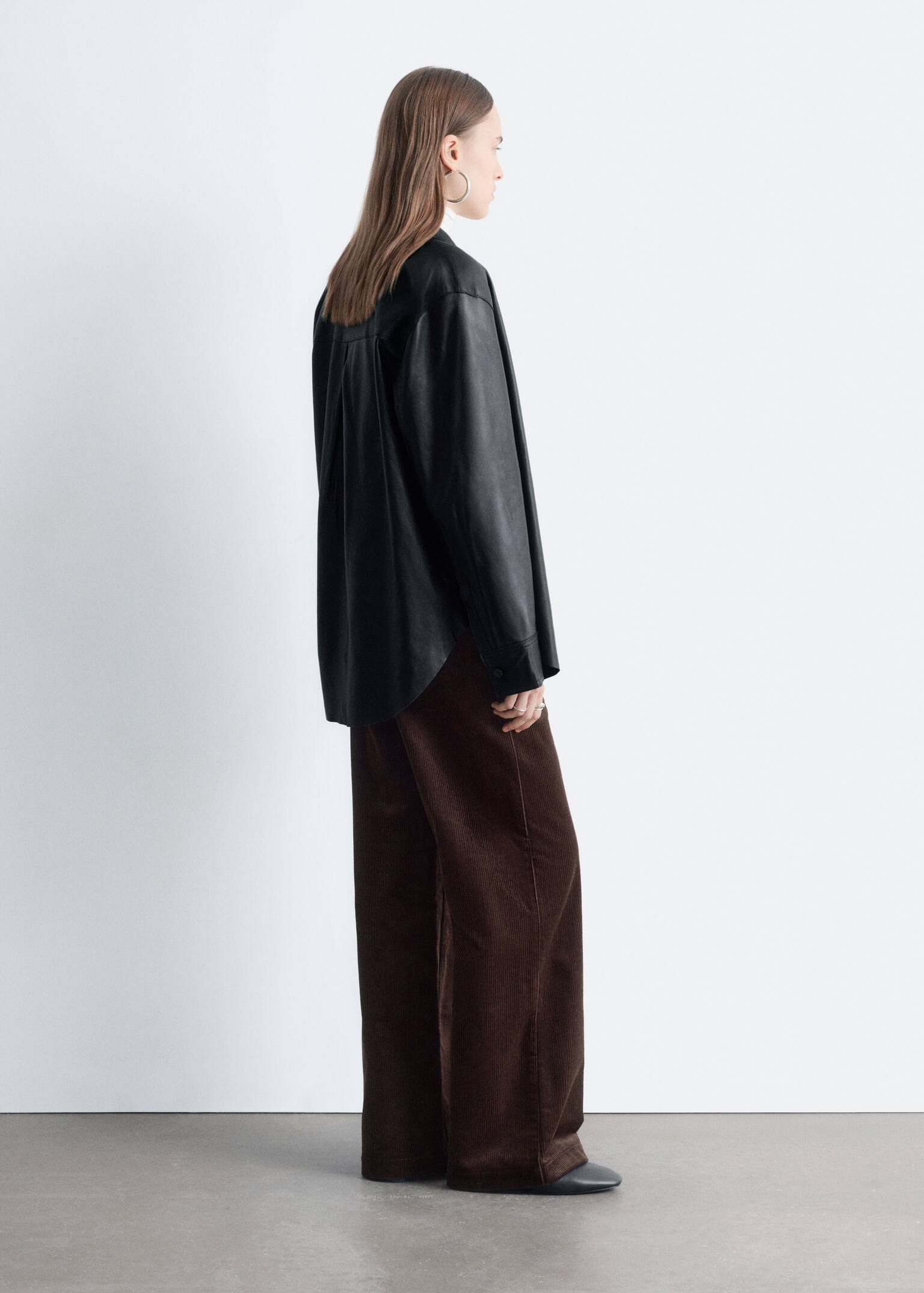 Pantalones de pana de perneras anchas - Marrón oscuro/Topo/Rojo oscuro/Marrón medio/Crema - 7