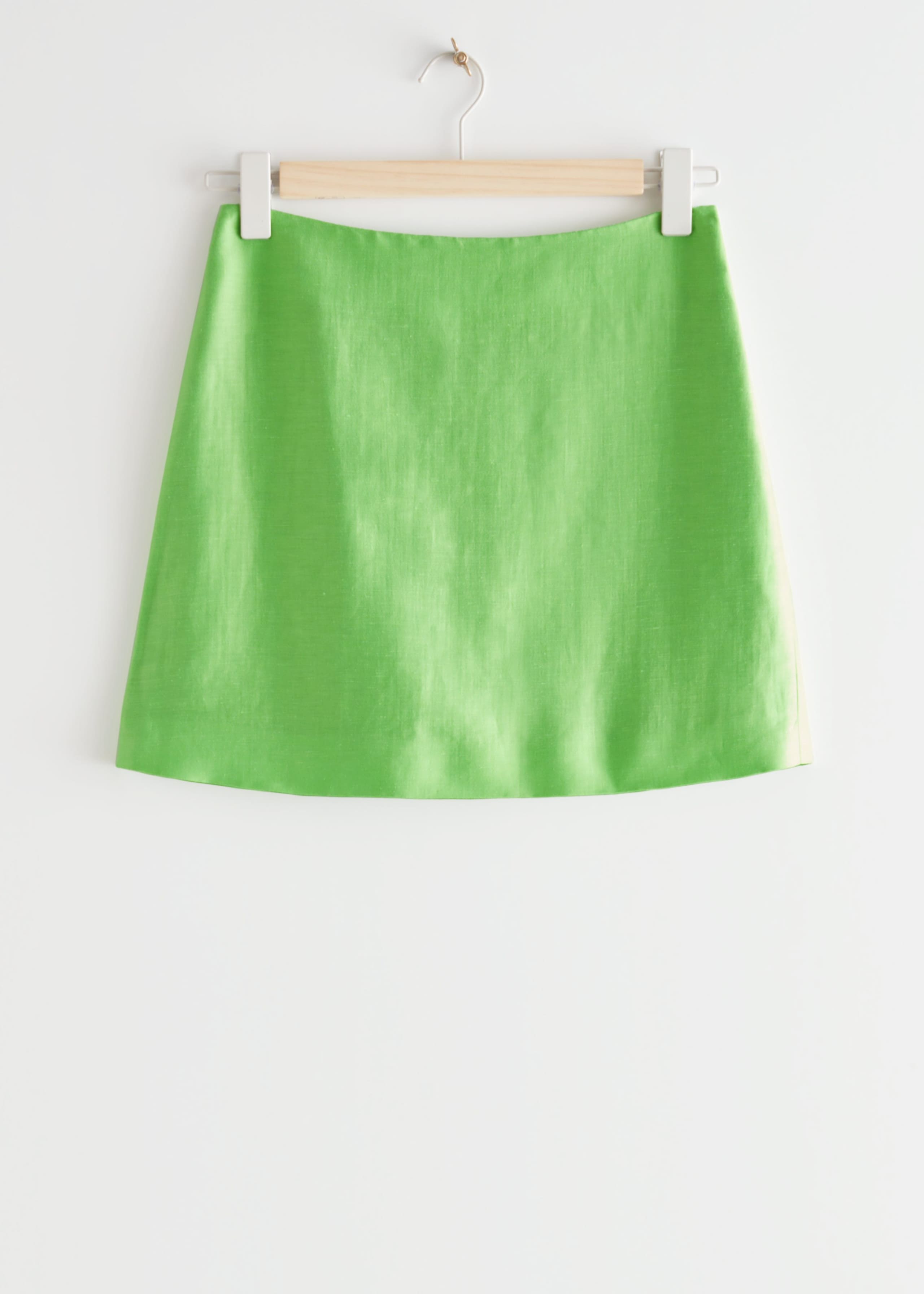 Linen Mini Skirt - Black - Still Life