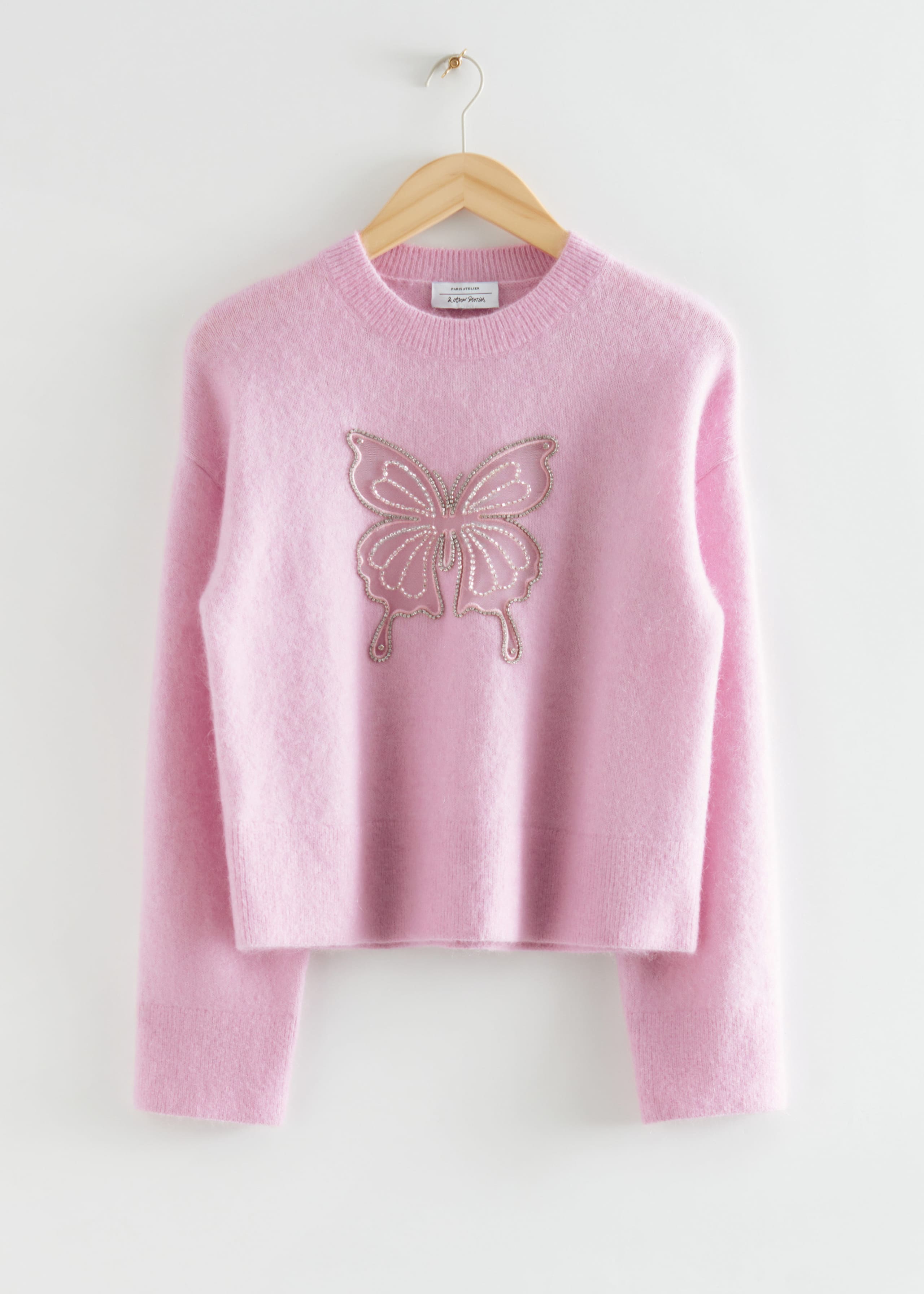 ButterflyCutoutAppliqueJumper - Light Pink - Bodegón