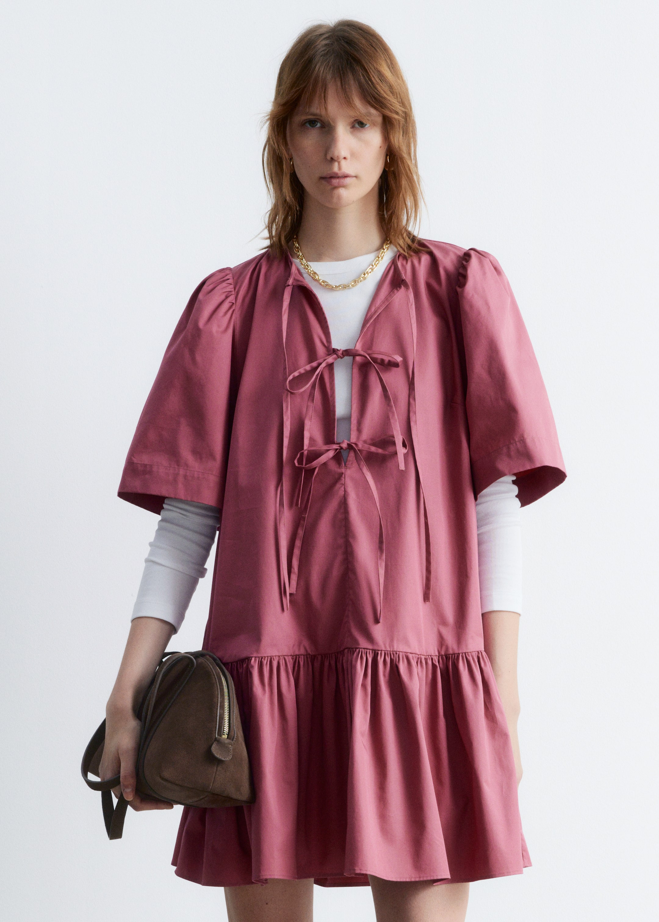 Ingrandisci l'immagine: Peplum Mini Dress - Dark Pink - DONNA | H&M CH 3