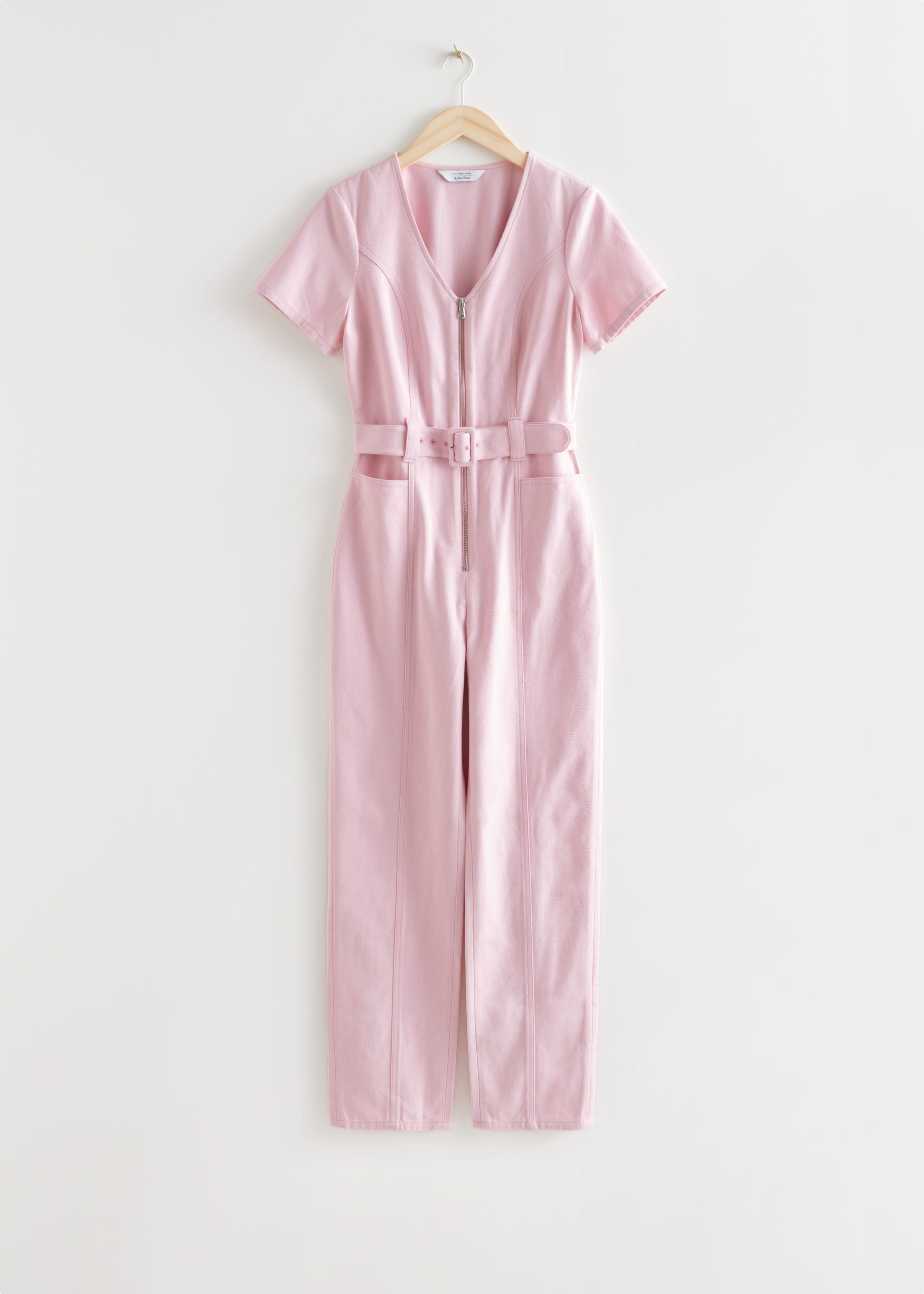 Image of Belted VCut Jumpsuit