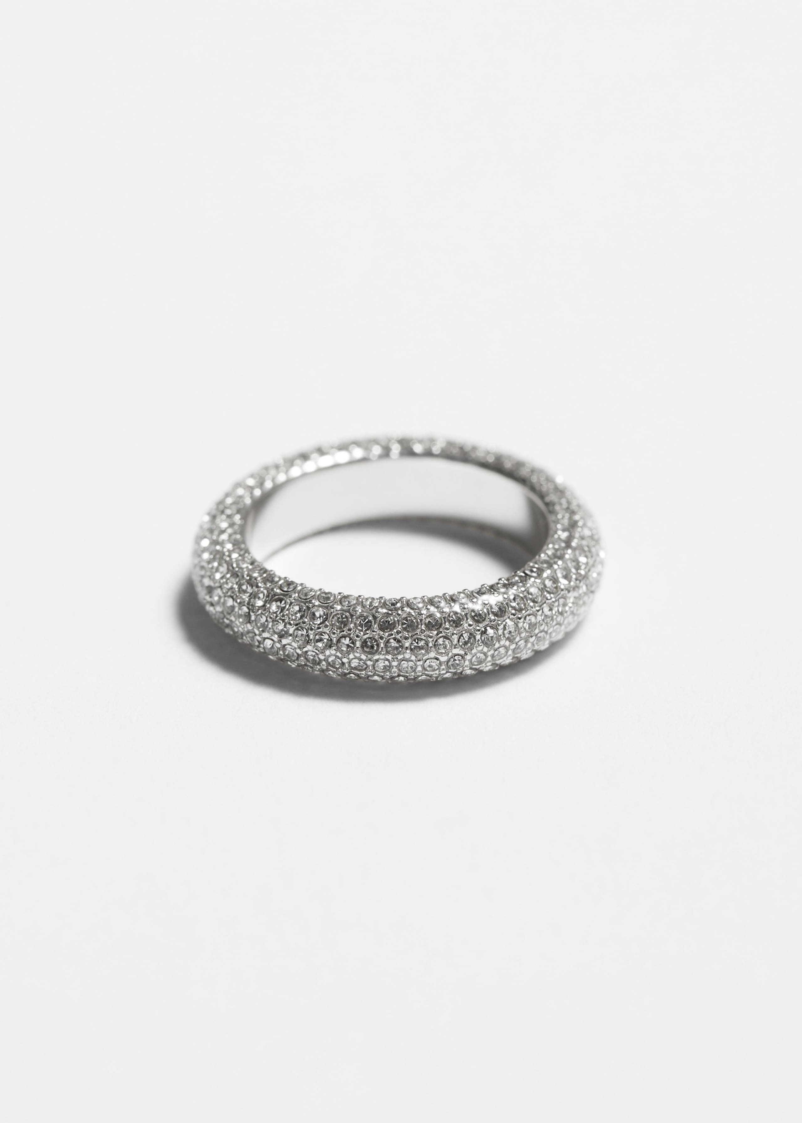 Anillo con incrustaciones de cristal - Plata - Bodegón