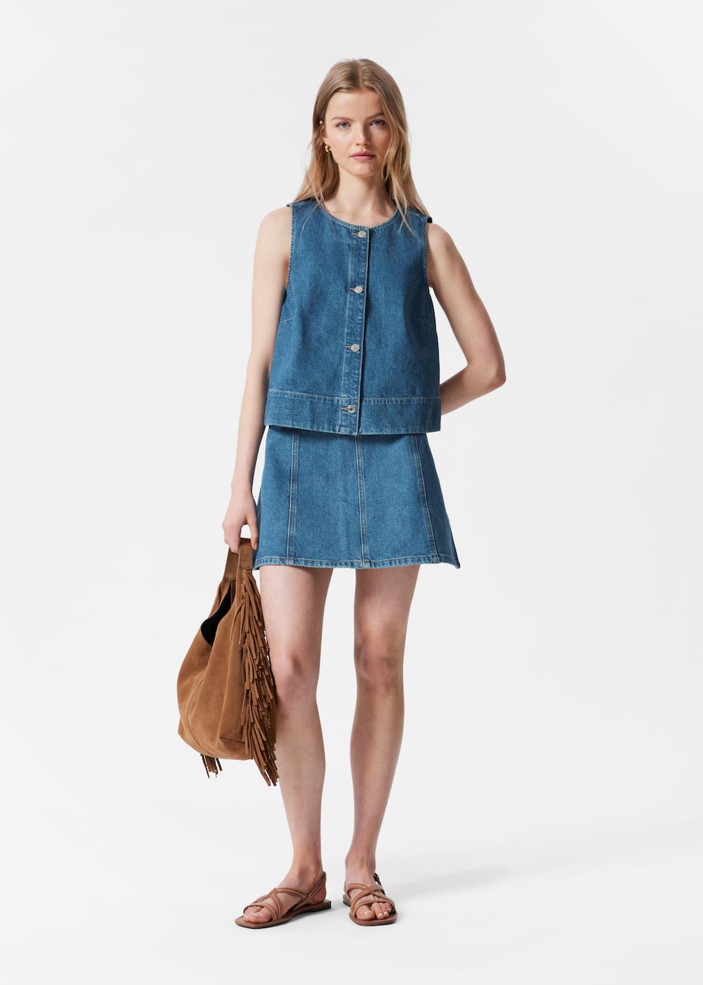 Chaleco vaquero - Azul - Lookbook