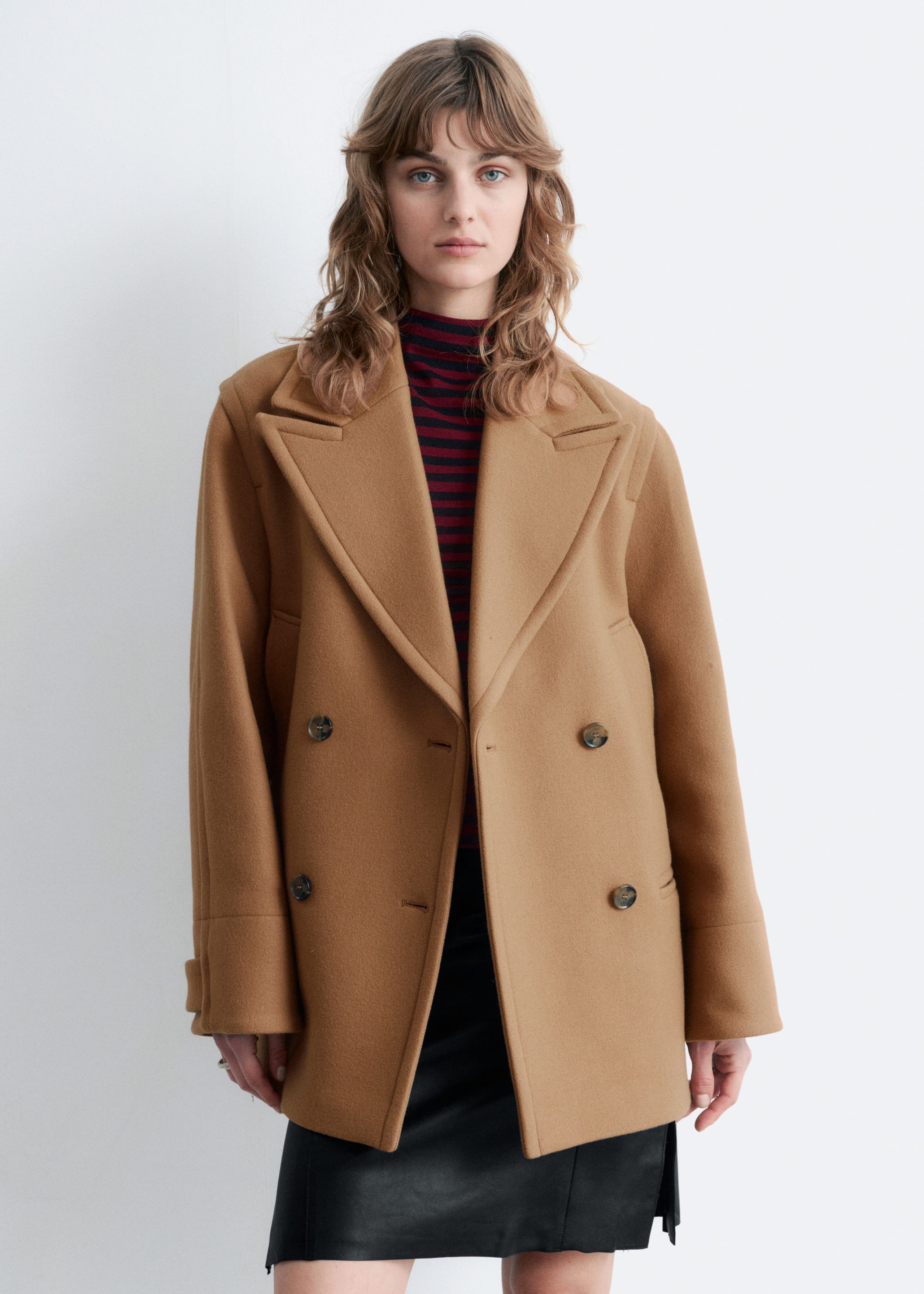 Image of Tailored Wool Pea Coat