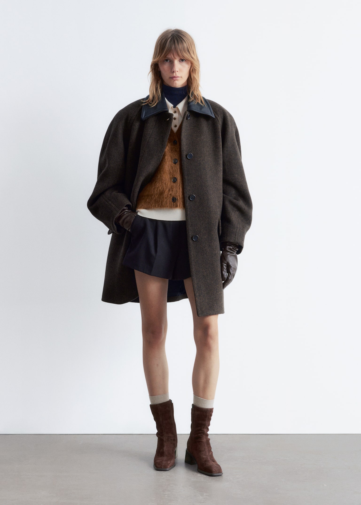 Bottines-chaussettes - Daim marron/Acajou/Noir/Cognac - 6