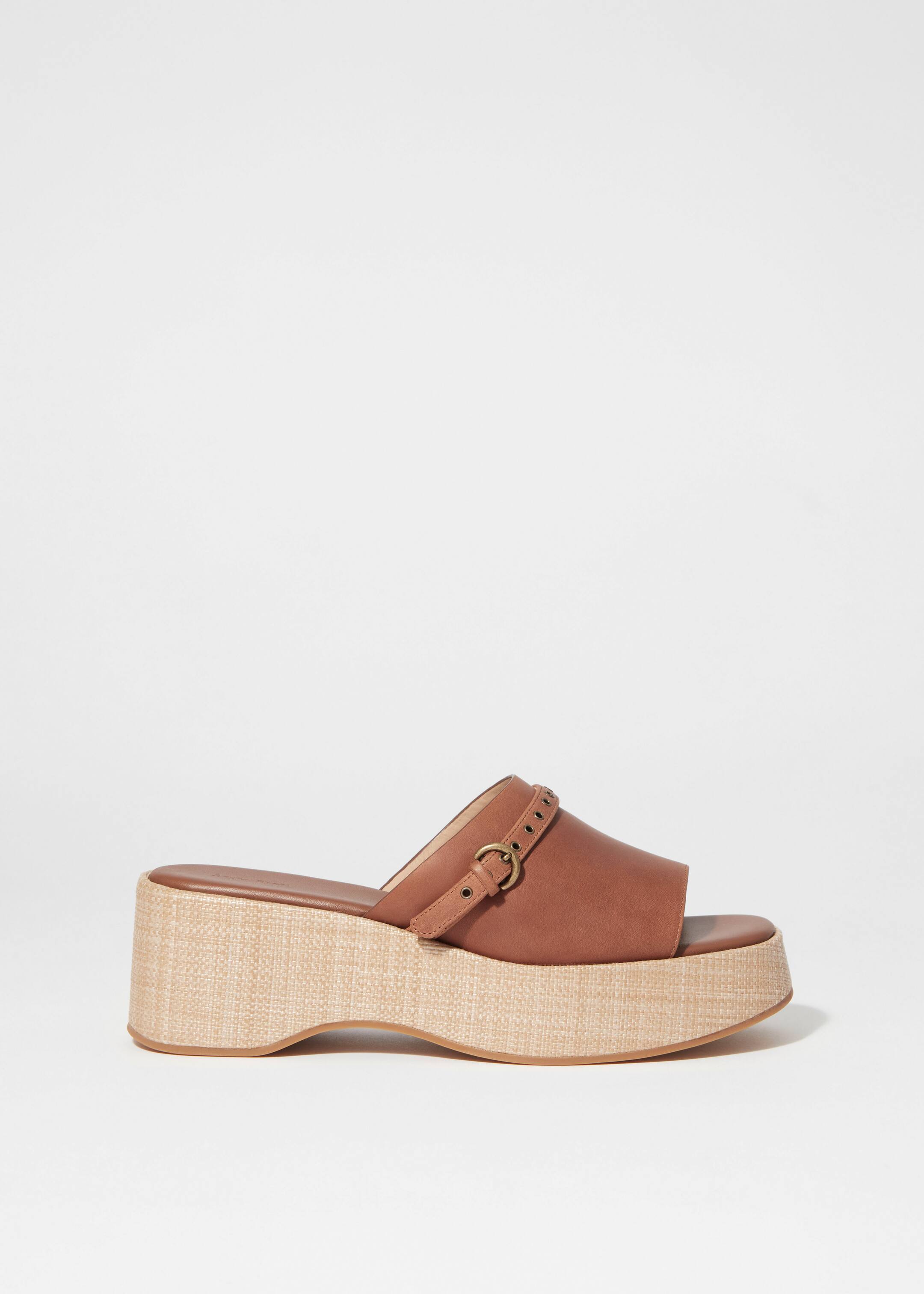 Agrandir l'image: Mules en daim à plateformes - Cognac - FEMME | H&M BE 3