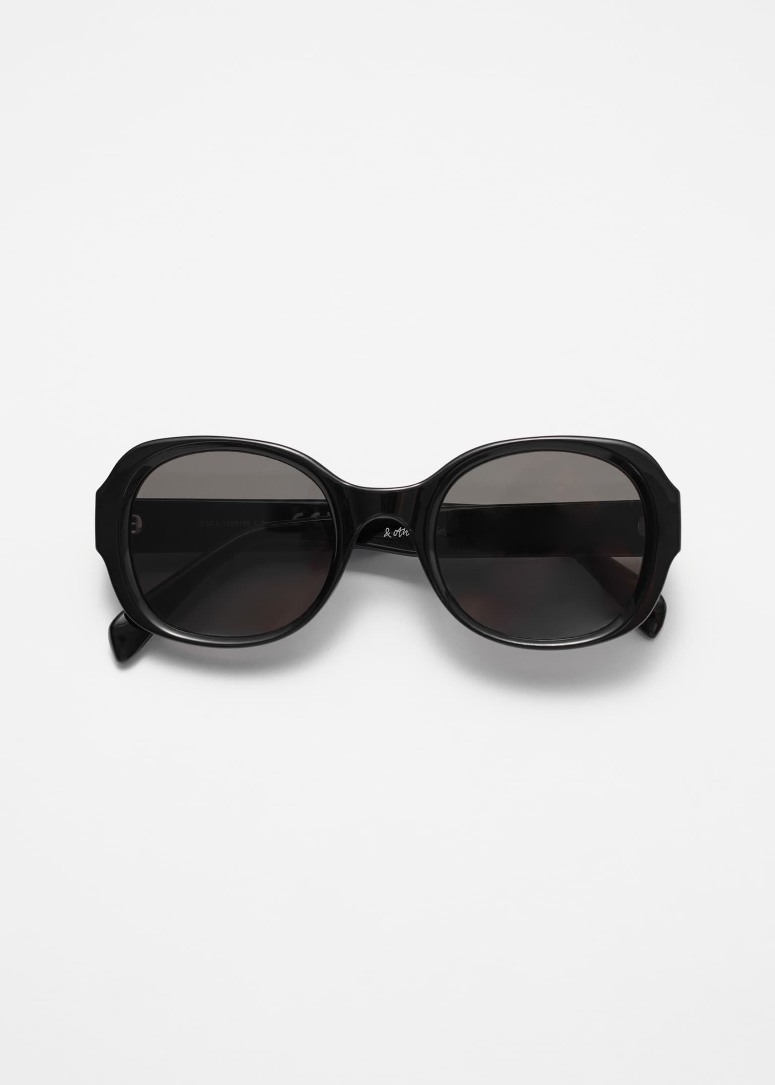 Bold Rounded-Frame Γυαλιά Ηλίου - Μαύρο - 2