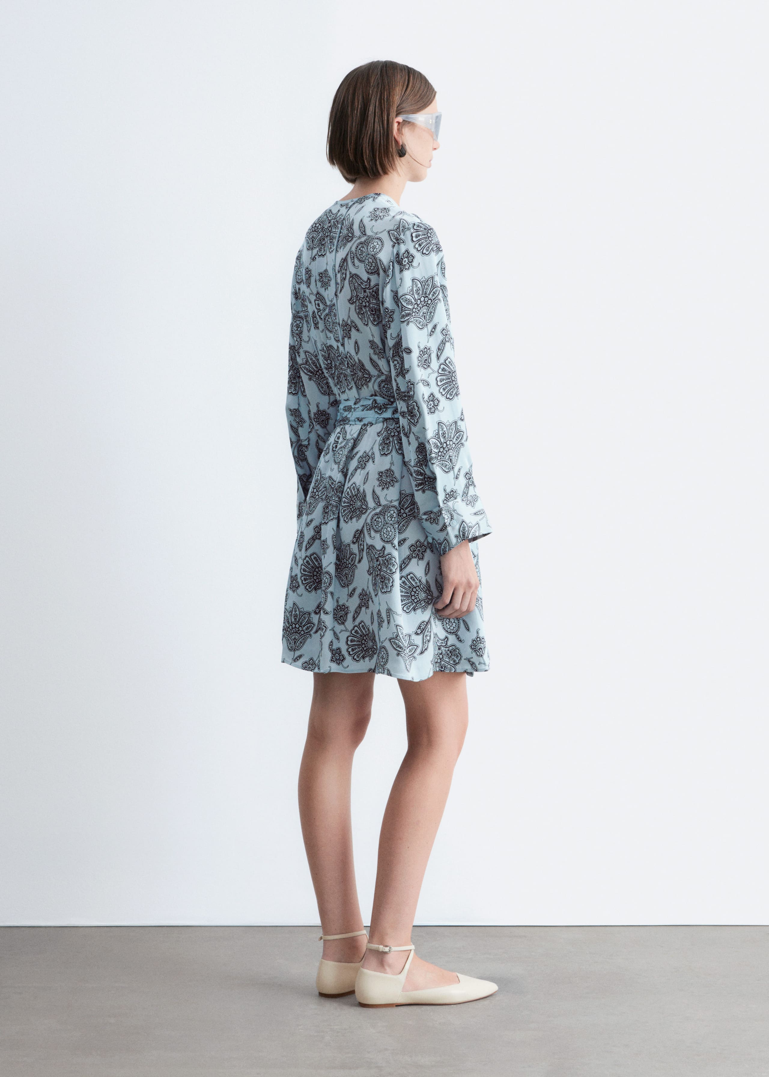 Image of Floral Wrap Mini Dress