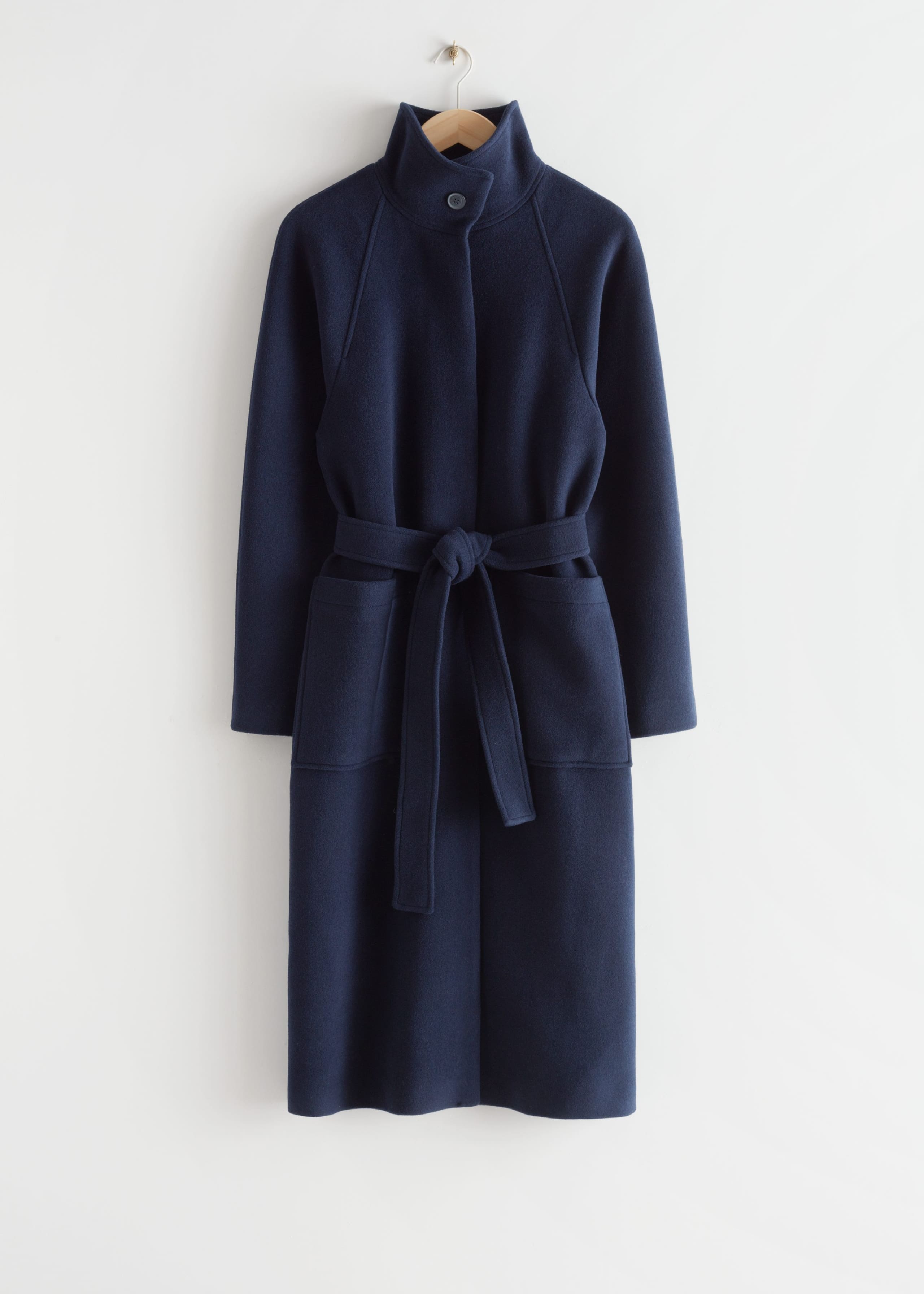 Relaxed Belted Wool Coat - Oatmeal - Still Life
