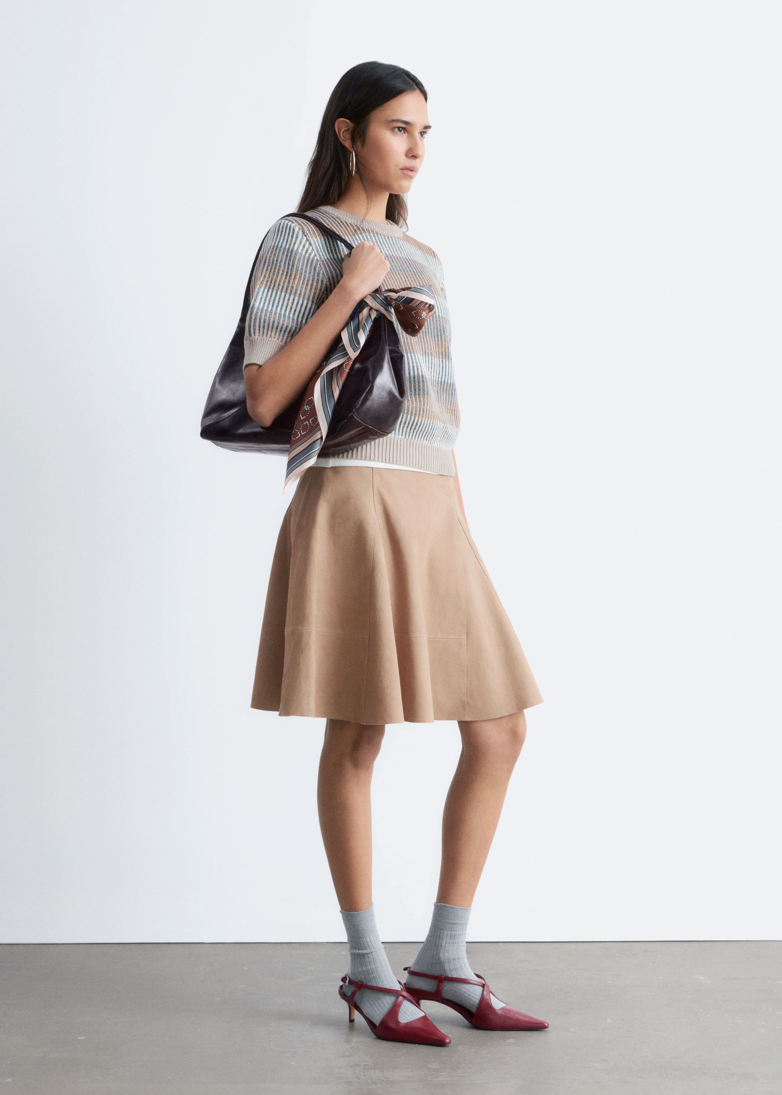 Image of Rib-Knit T-Shirt