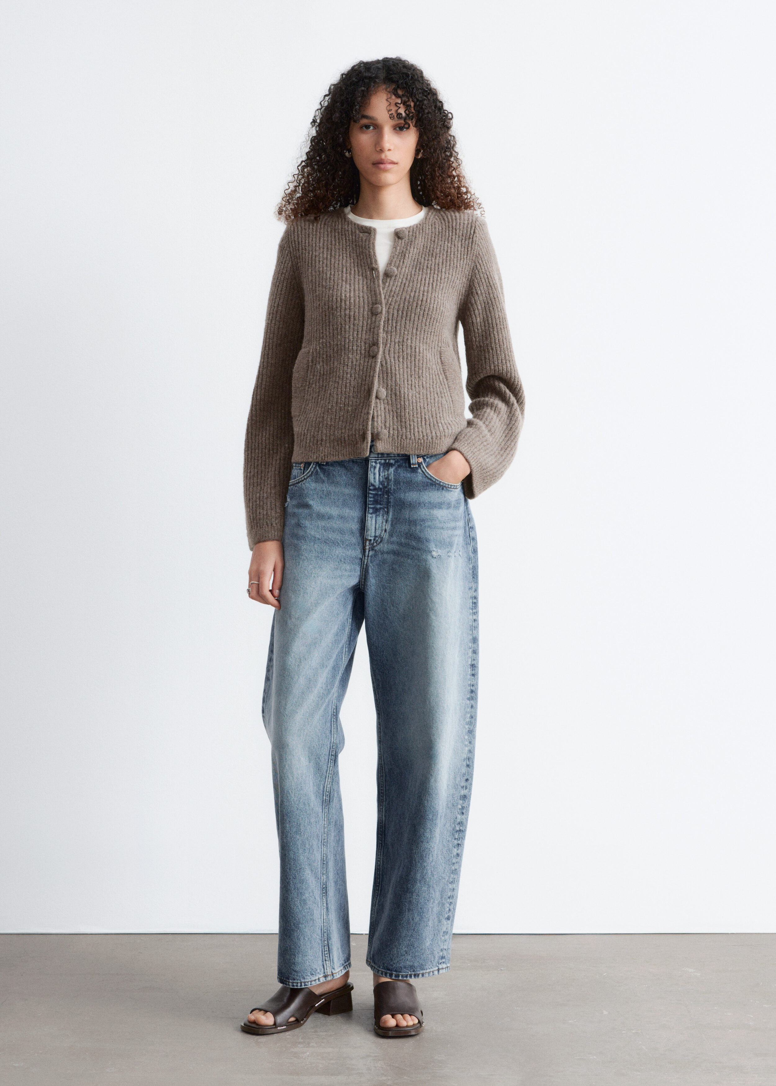 トップス Rib Knit Cardigan Rib-Knit Cardigan - Black - Cardigans - & Other Stories GG